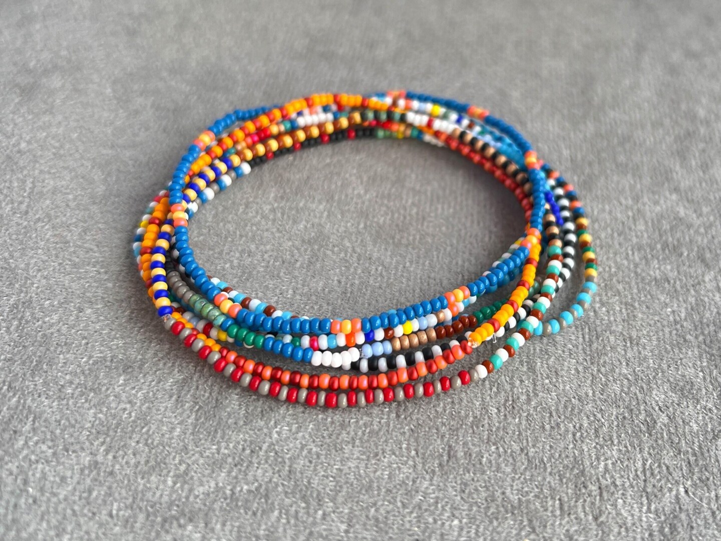 Set of 2mm Seed Bead Bracelets Delicately Layered for Daily Comfort and  Style, choose your stack: bracelets size: