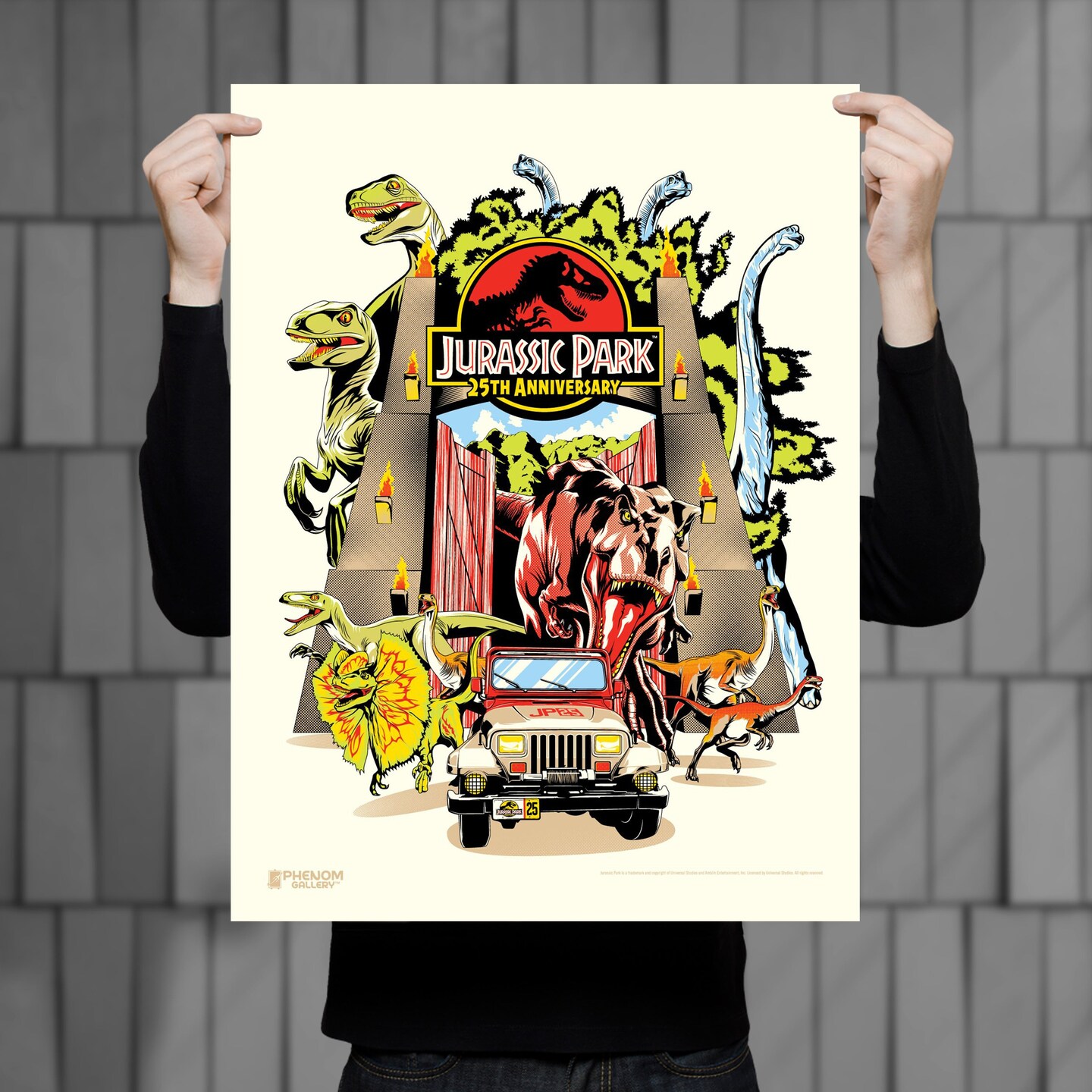 Phenom Gallery Jurassic Park 25th Anniversary Limited Edition Deluxe Framed Serigraph Print