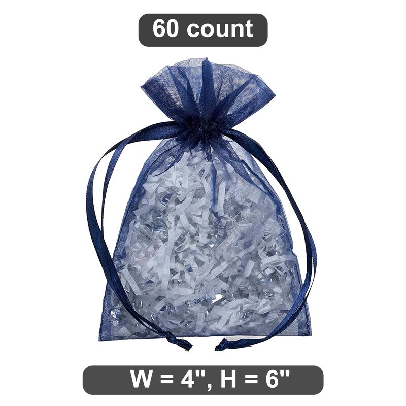 4&#x201D; x 6&#x201D; Organza Drawstring Bags Great for Favors