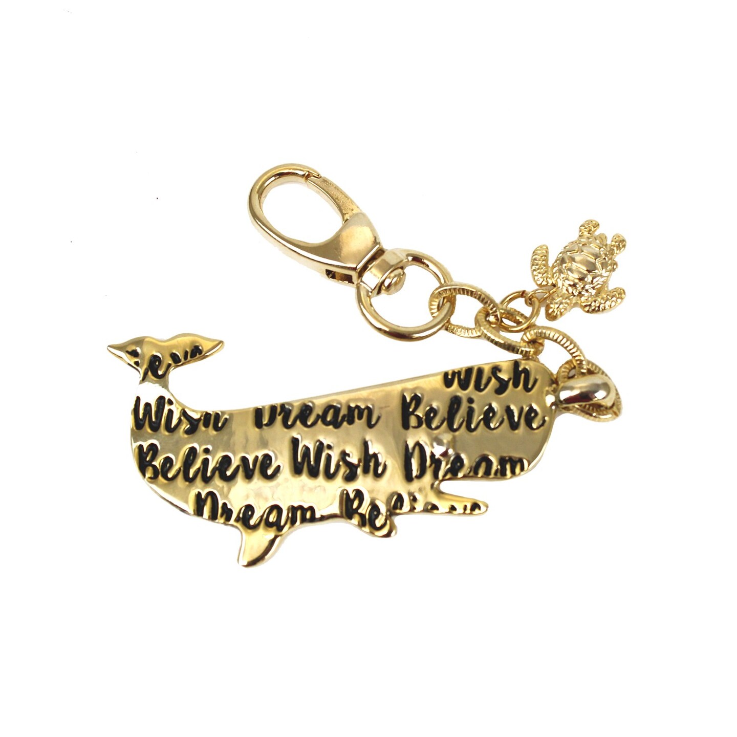GLD COLORED WHALE KEYCHAIN