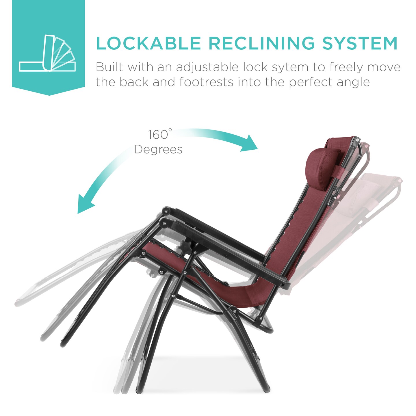 Best Choice Products Folding Zero Gravity Recliner Patio Lounge Chair w/ Canopy Shade, Headrest, Tray