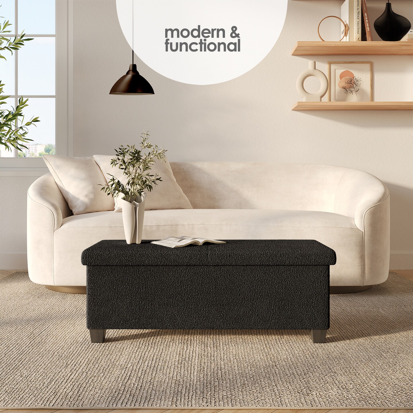 StorageBud Ottoman with Storage for Living Room