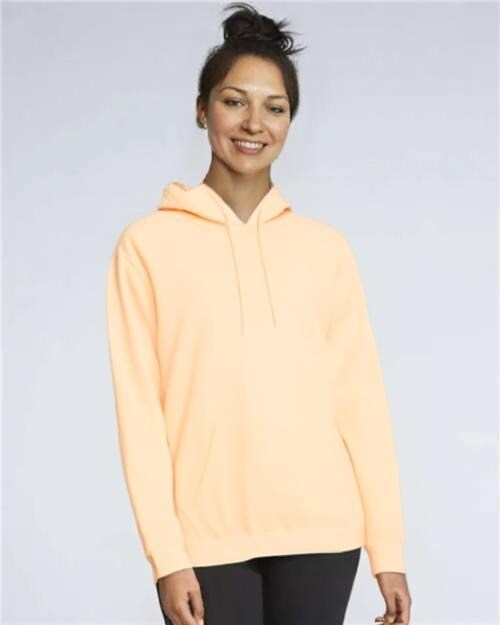 Gildan® Softstyle Midweight Hooded Long Sleeve Crewneck Sweatshirt