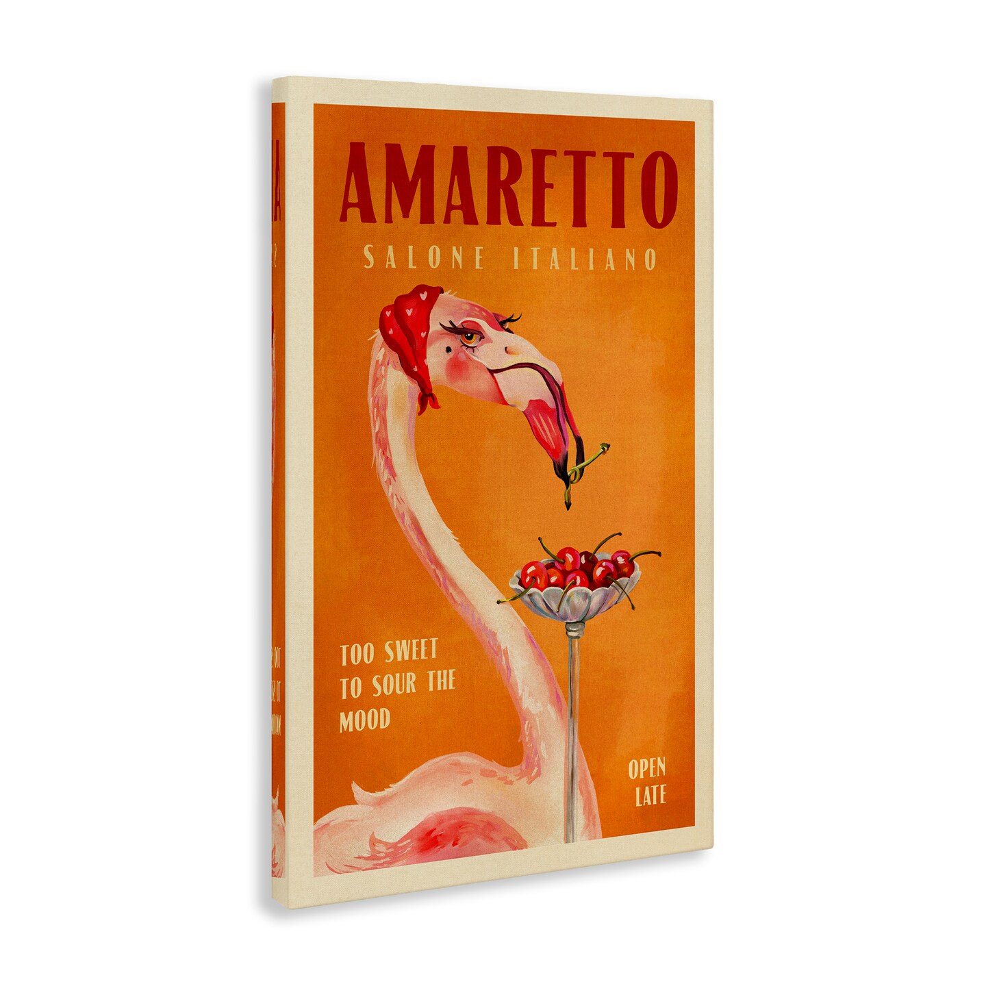 Stupell Industries Vintage Amaretto Flamingo Canvas Wall Art Design by The Whiskey Ginger