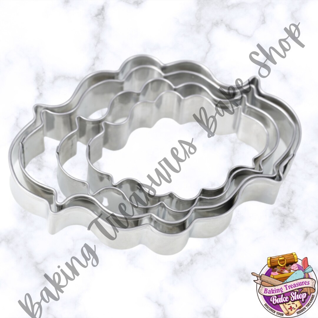 Style 1 Plaque Frame Cookie Cutter 4Pcs