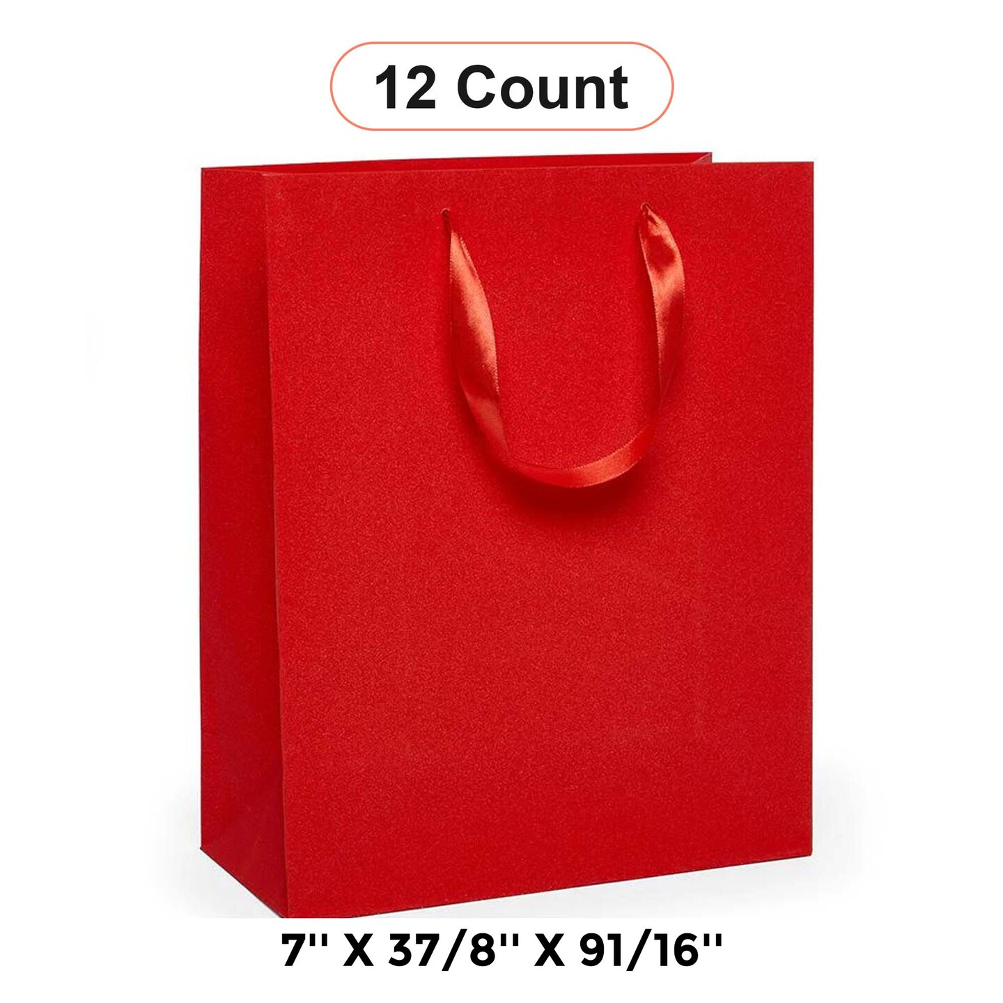 7'' x 3 7/8'' x 9 1/16'' Glitter Grain Euro Totes for Gifts and Events