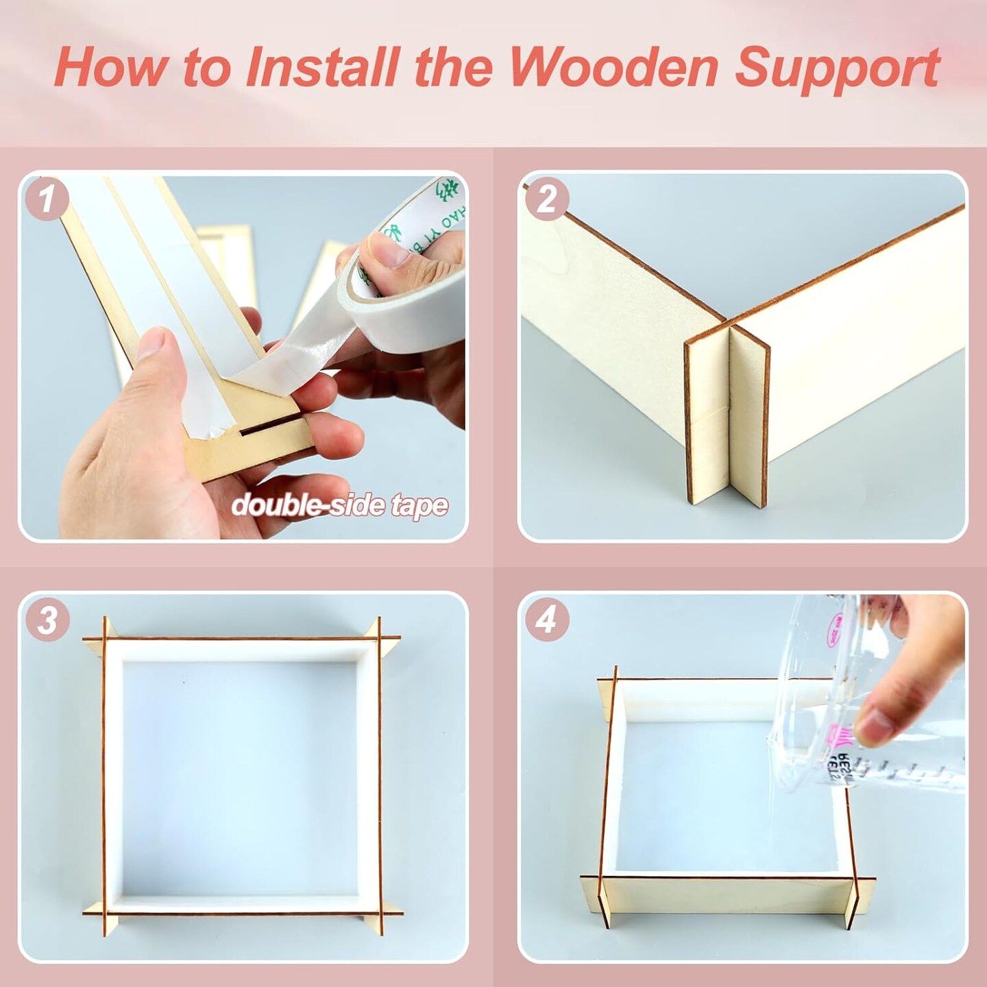 LET&#x27;S RESIN 8Pcs Resin Molds Silicone,Deep Epoxy Resin Molds for Flower Bouquet Preservation,Large Silicone Molds for Resin Casting Craft Including Square Hexagon Heart Resin Mold