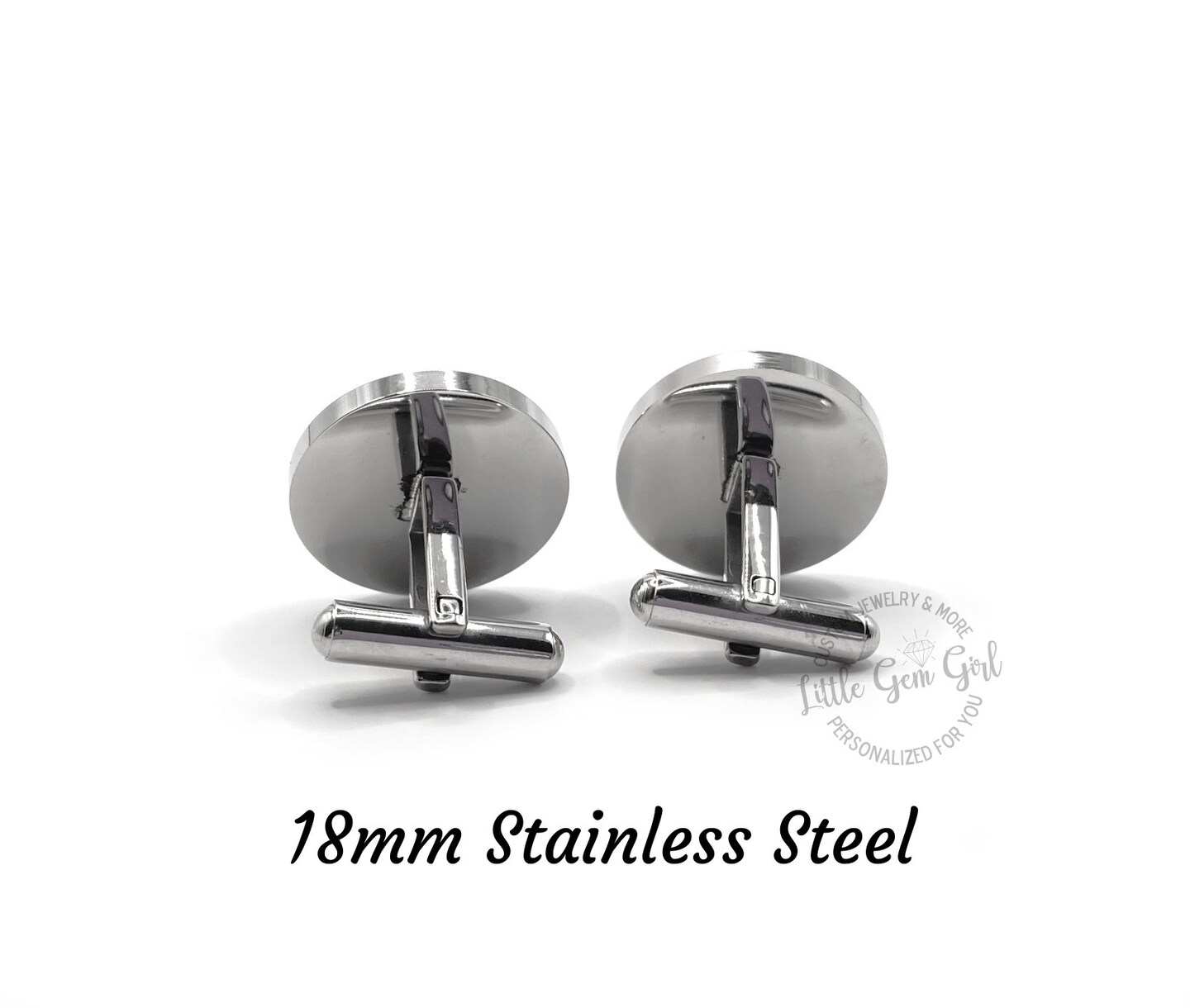Boutons De Manchette Vintage Argentés Monogrammés GHN - Style Déco Rétro Pour Homme