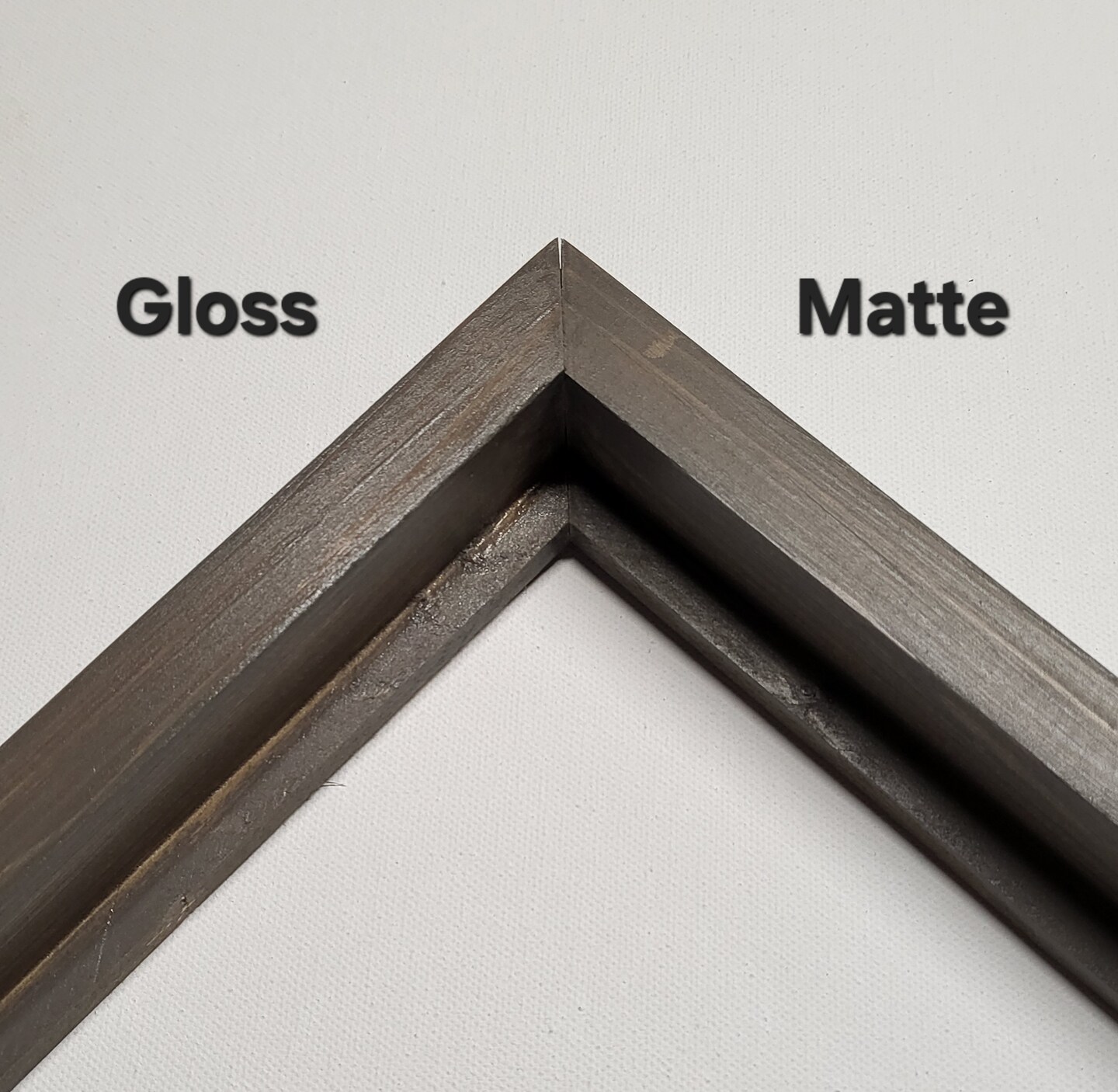 *Matte Gray* Thick Border Canvas Floating Frame, Made-to-Order Canvas ...