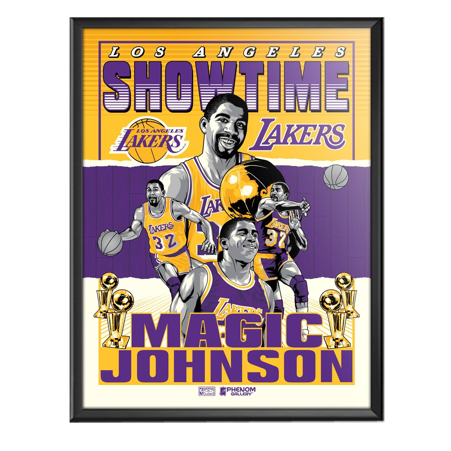 Phenom Gallery Los Angeles Lakers "Showtime" Magic Johnson Serigraph Print