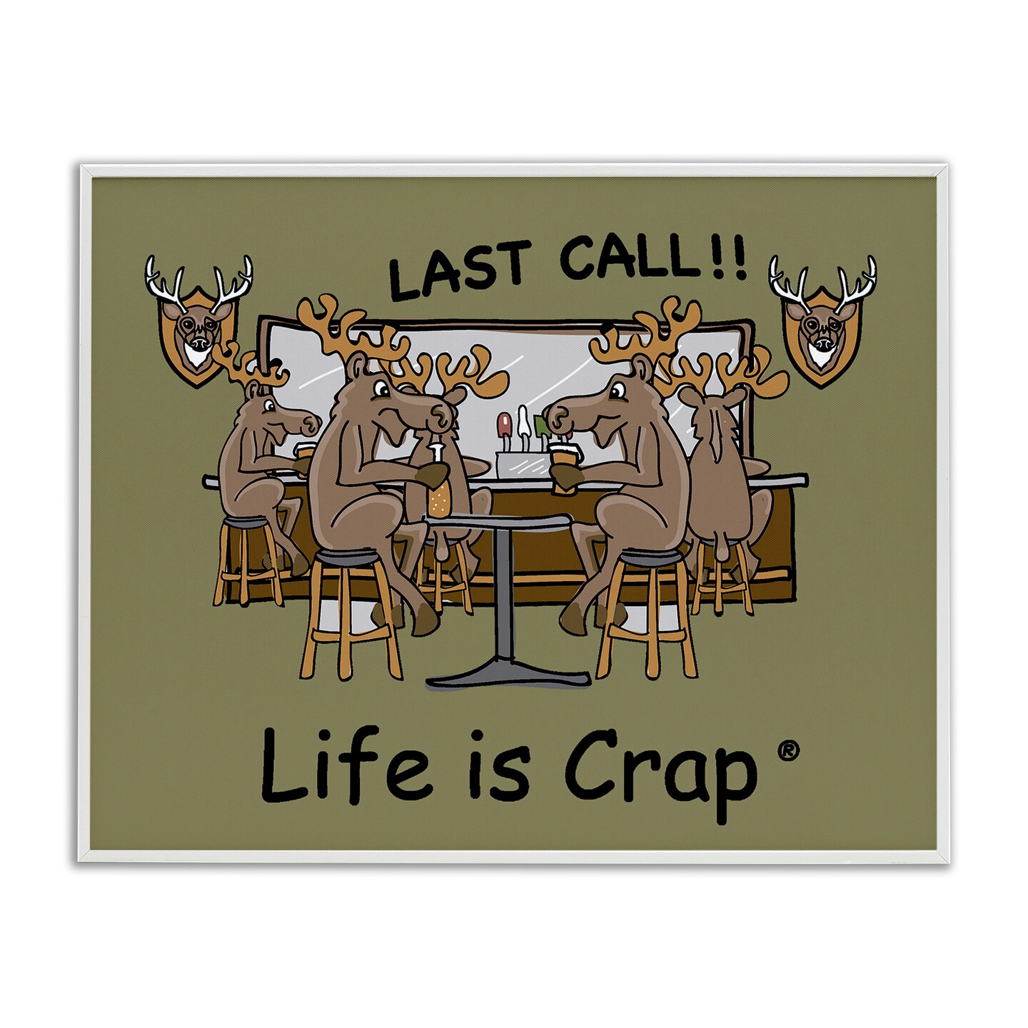 Stupell Industries Last Call at Bar Framed Giclee Wall Art Design by LIC