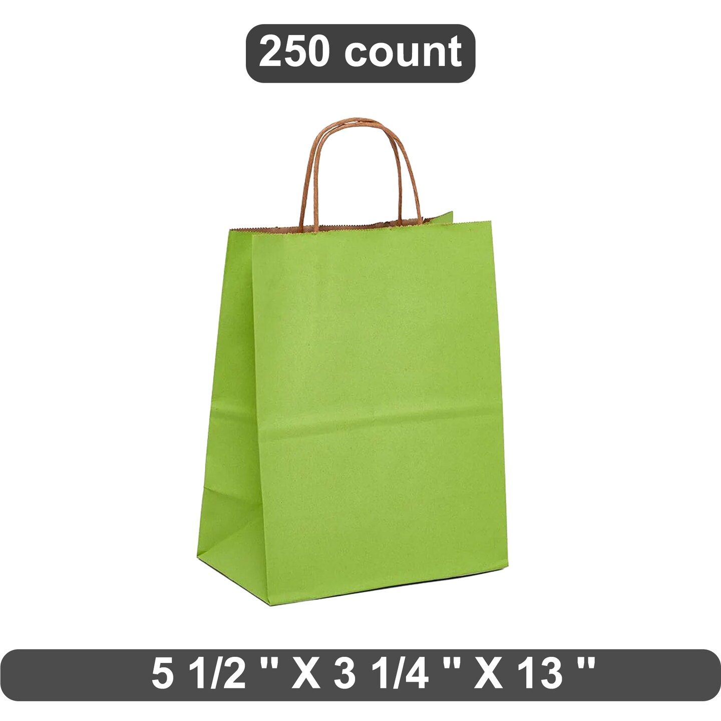 Spacious Kraft Tinted Shopping Bag 5.5&#x22; x 3.25&#x22; x 13&#x22;