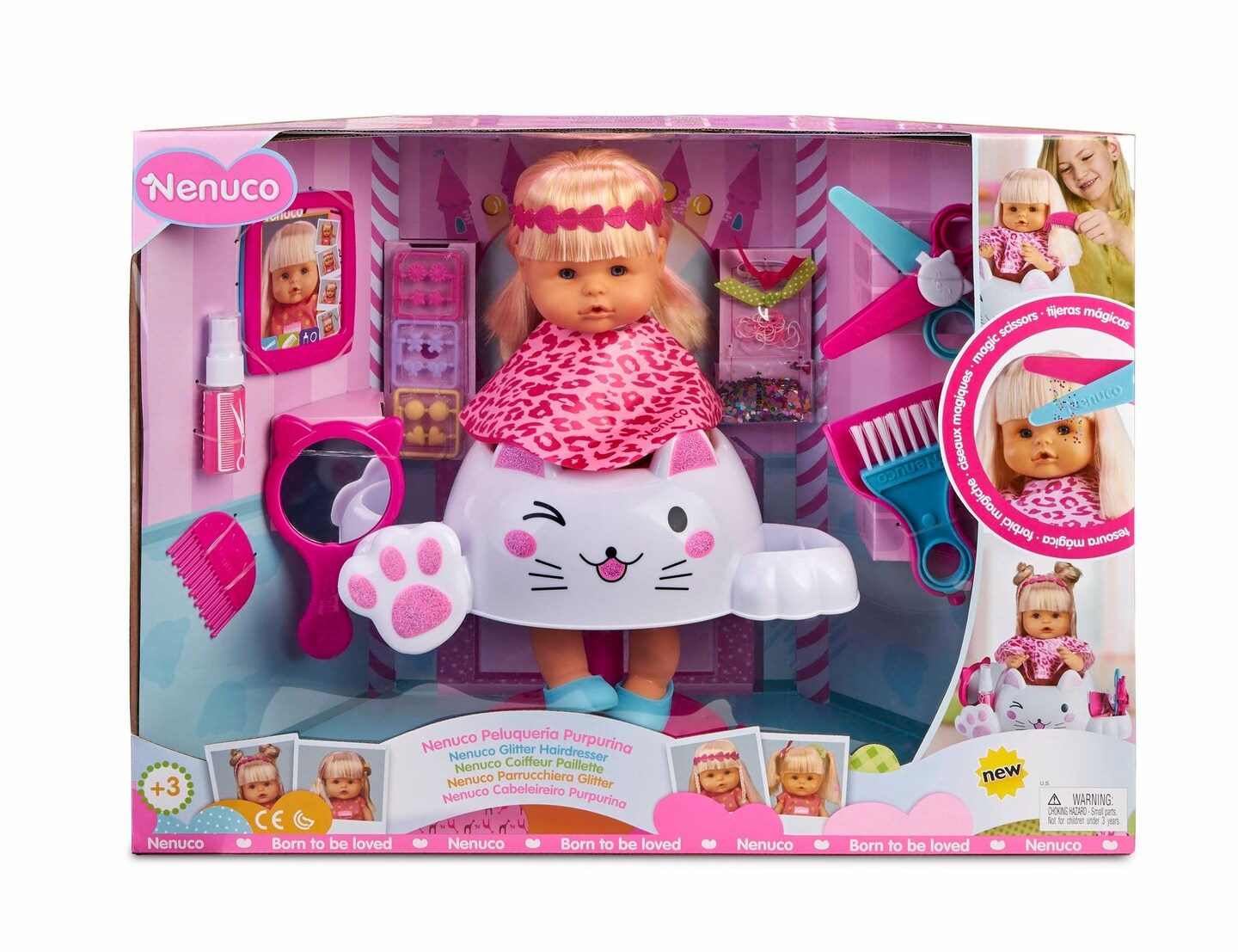 Nenuco Glitter Hairdresser Baby Doll Play Set