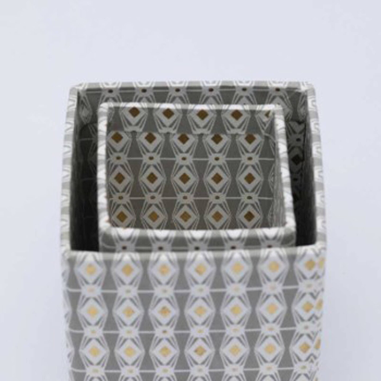 Handmade Geometric Square Pen Holder/Pen Stand -Set of 2