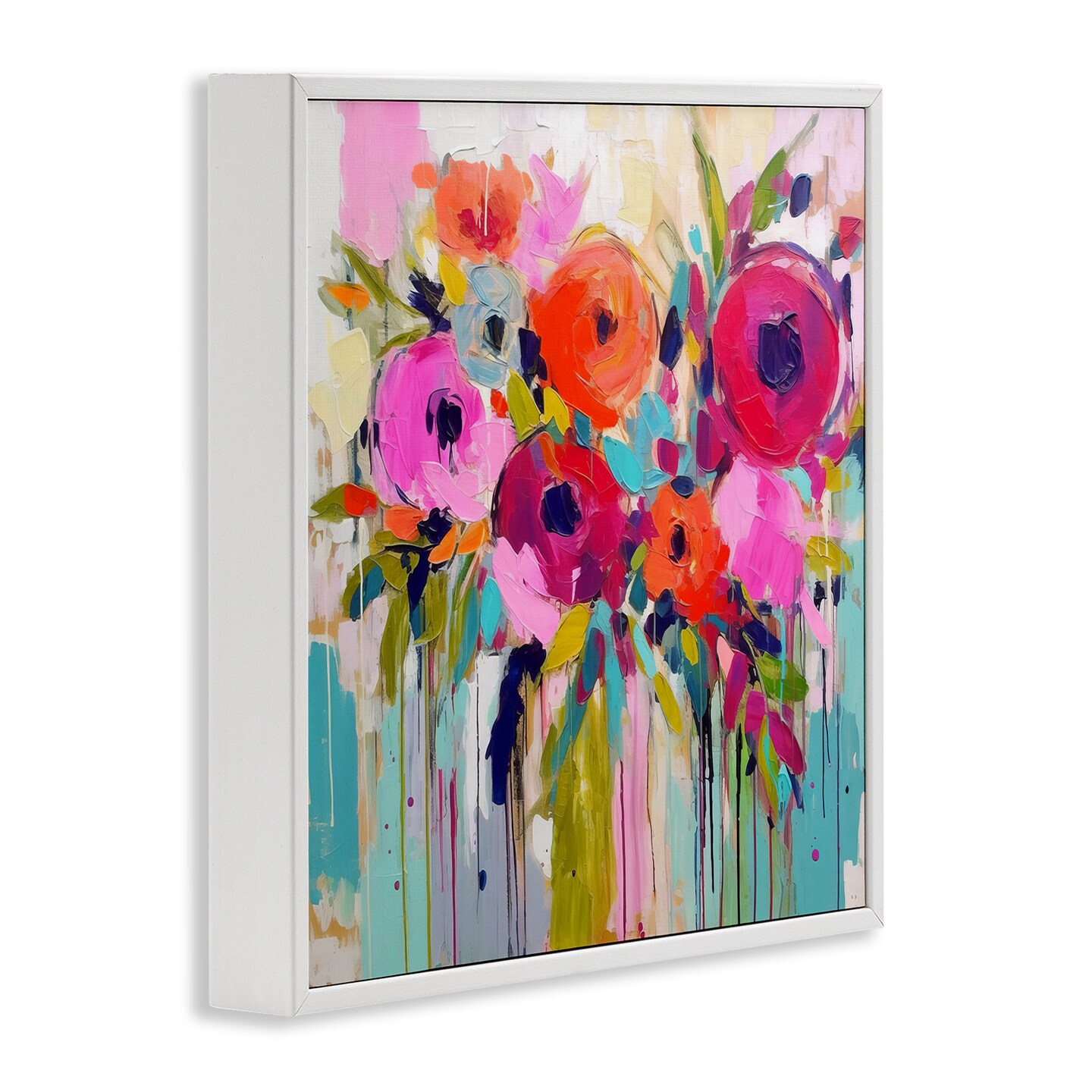 Stupell Industries Bold Drip Roses Framed Giclee Wall Art Design by Irena Orlov