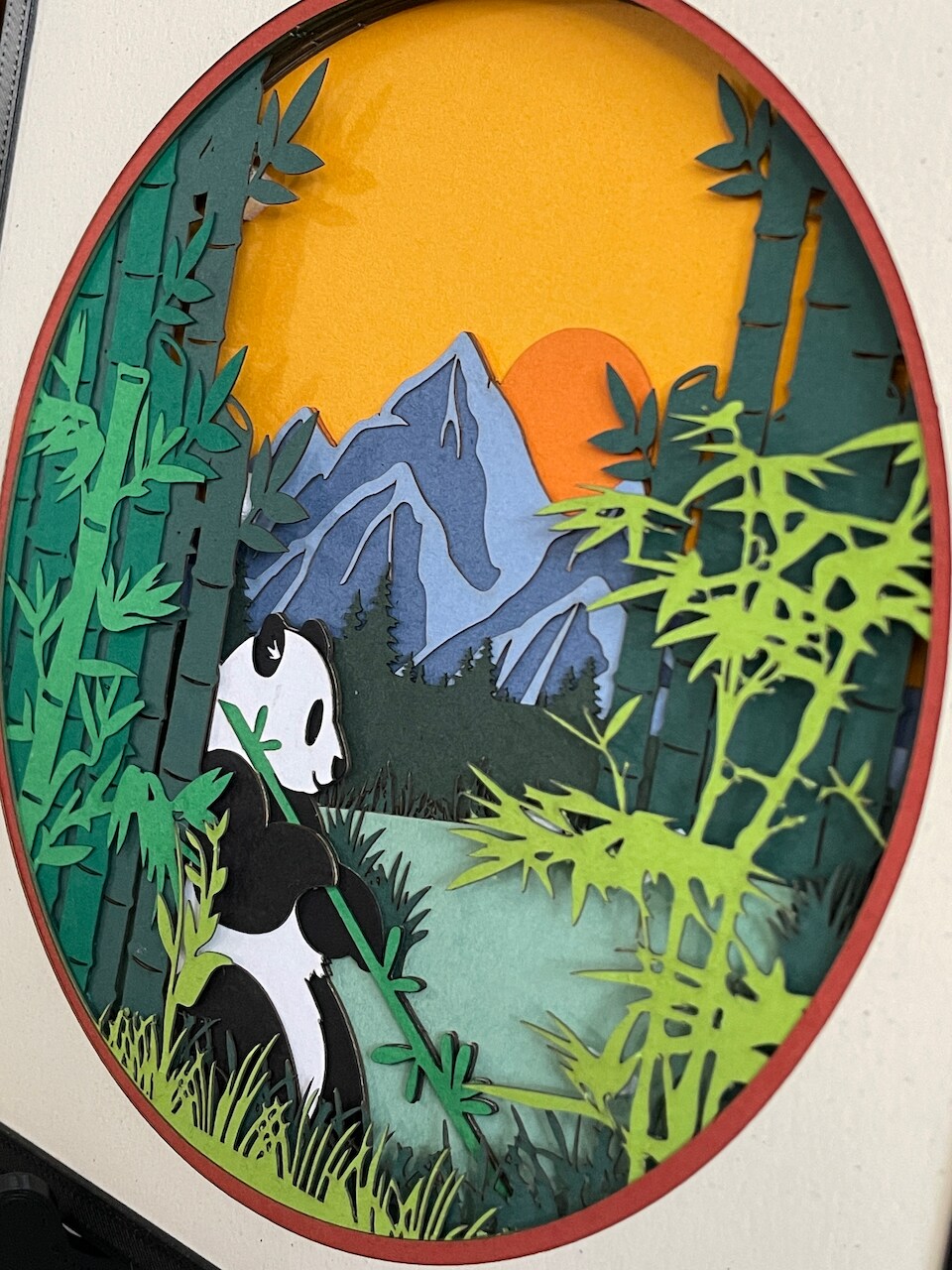 Panda in bamboo, layered paper cut | MakerPlace by Michaels