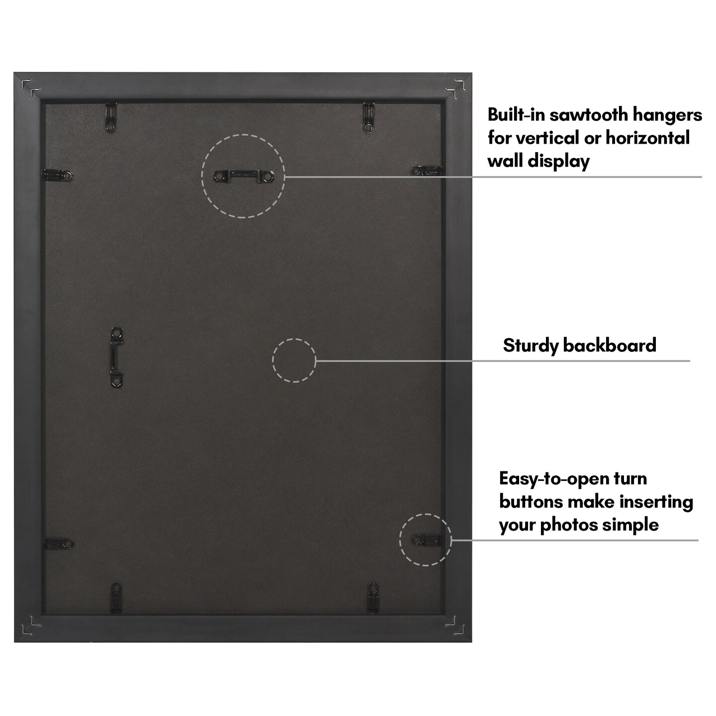 Americanflat 11x14 Picture Frame with Decorative Inner Mat Accent - Use as 8x10 with Mat or 11x14 without the Mat - Statement Frame with Shatter-Resistant Glass