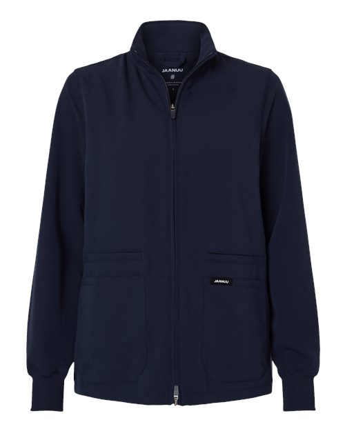 Jaanuu&#xAE; Women&#x27;s Ceri Essential Full-Zip 6 Pocket Scrub Jacket