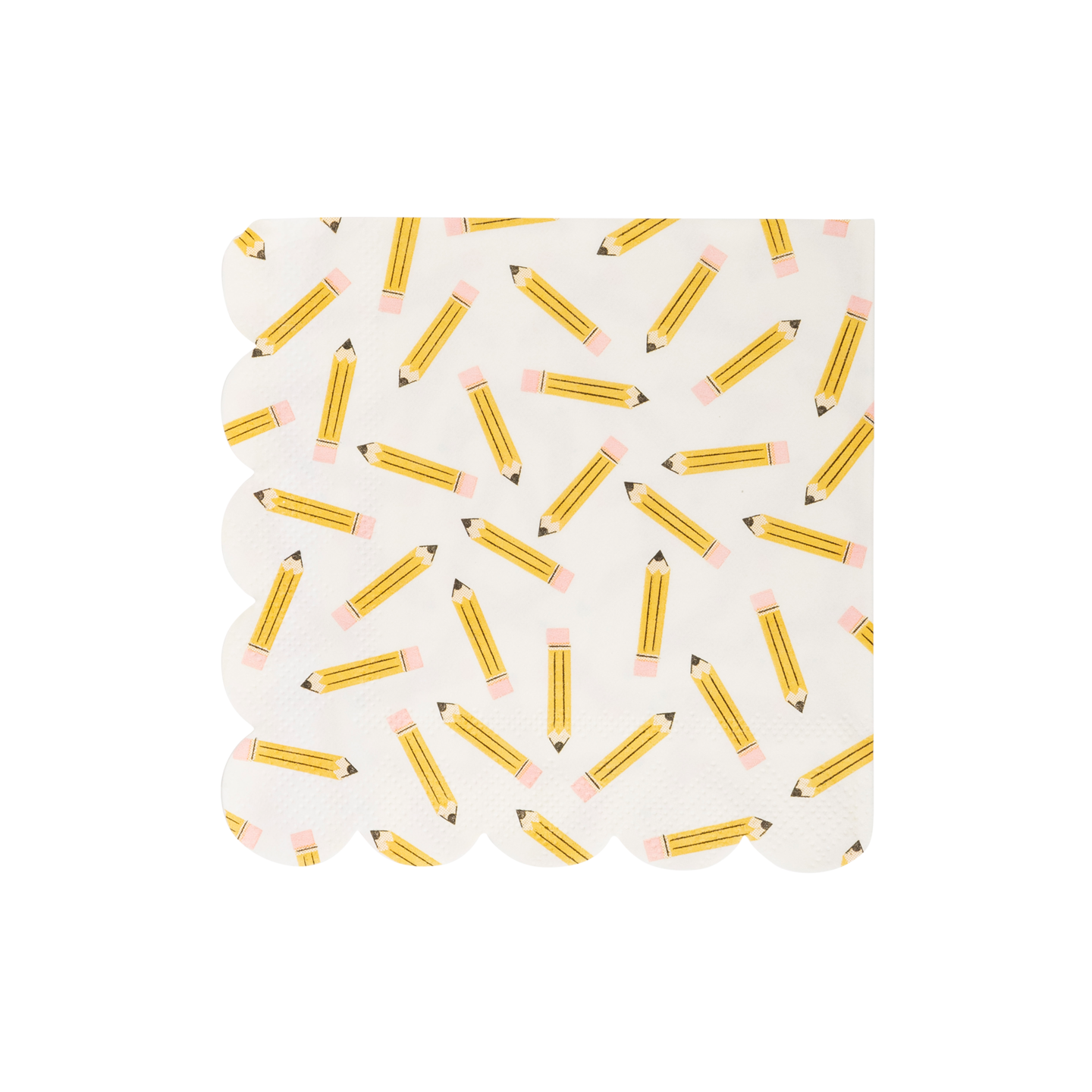 PENCIL PATTERN SCALLOP COCKTAIL NAPKINS