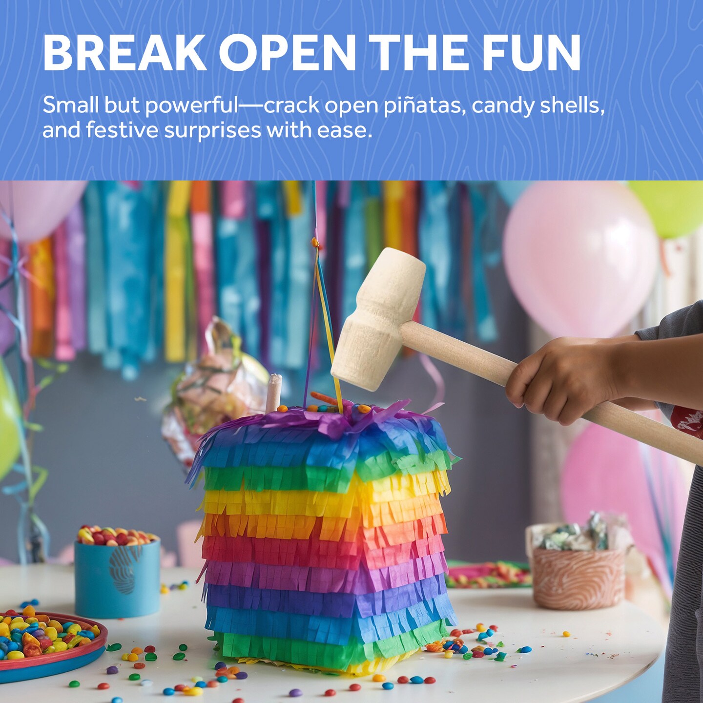 Mini Wooden Hammer for Chocolate, Breakable Heart, Wood Crab Mallets, 5 1/2 Inch Wooden Mallet, Mini Mallet, Small Wooden Hammer, Crafts and Party Props