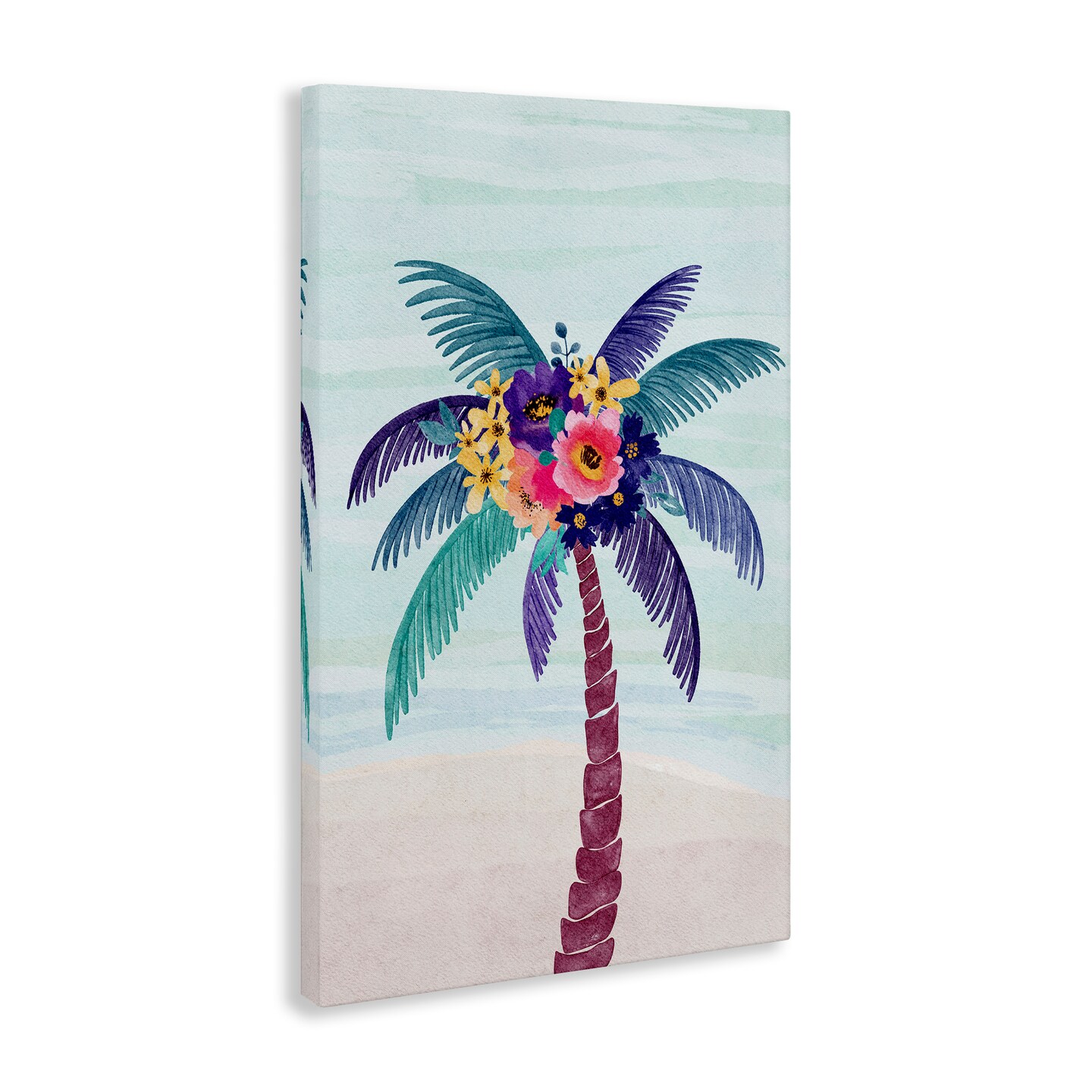 Stupell Industries Floral Palm Tree Beach Canvas Wall Art Design by JJ Design House LLC