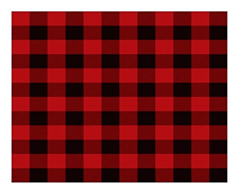 Red &#x26; Black Buffalo Plaid Edible Cake Topper-1/4 Sheet