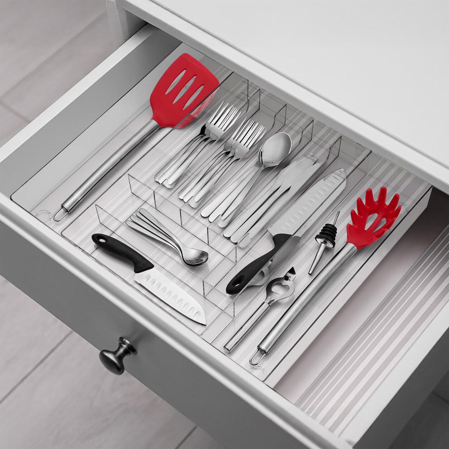 Sorbus Large Silverware Organizer – Expandable Kitchen Drawer Organizer, Adjustable Utensil Organizer, Cutlery Tray for Forks, Knives, Spoons – Multipurpose Flatware and Kitchen Storage Solution