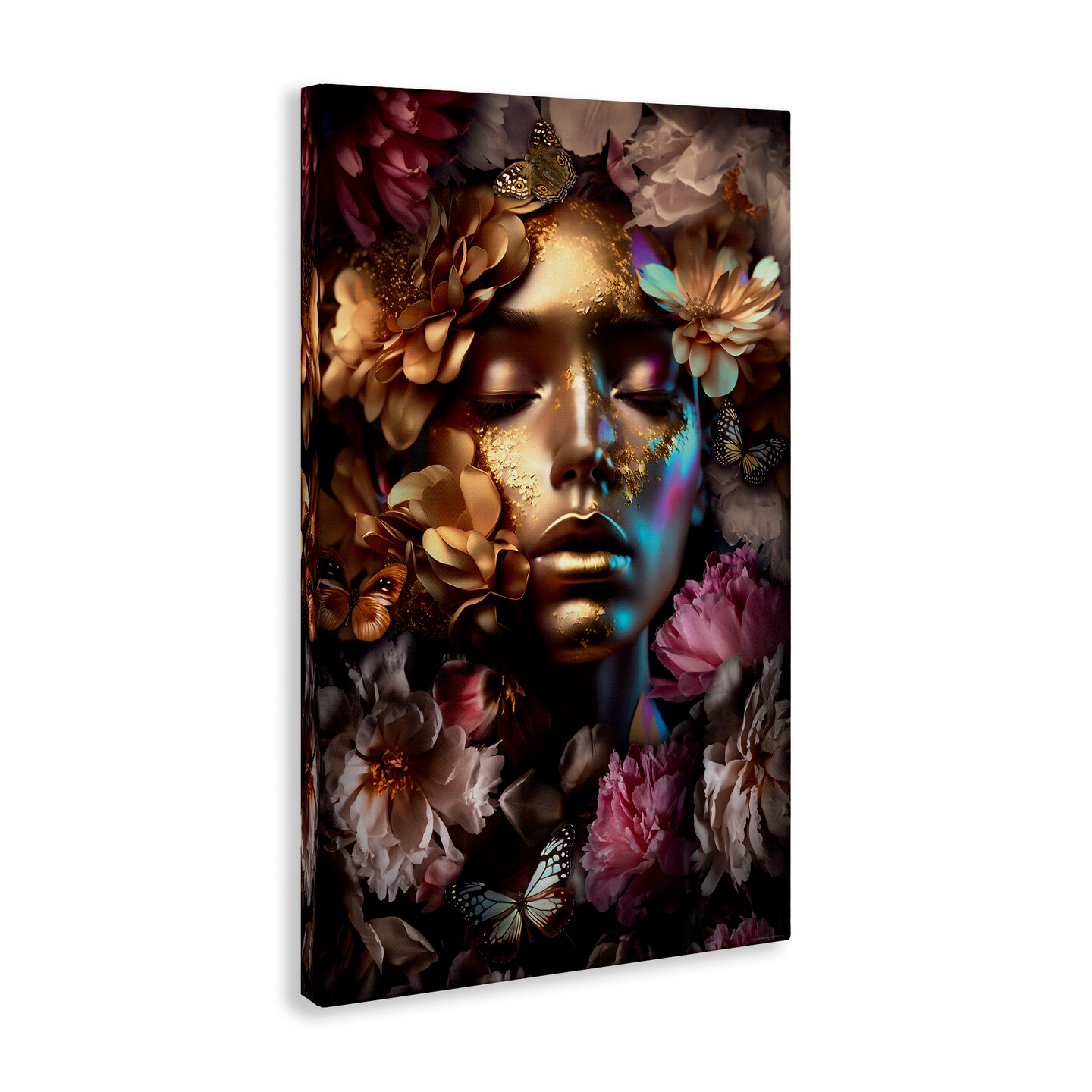 Stupell Industries Lavish Floral Face Canvas Wall Art Design by Reinders