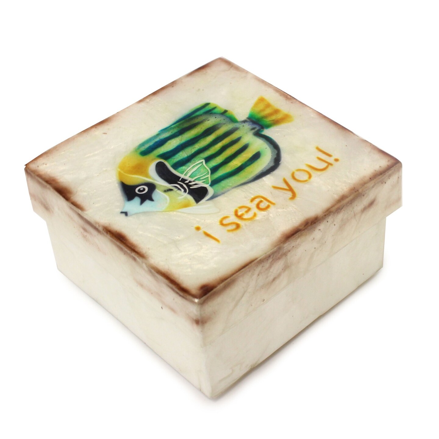 3&#x22; CAPIZ &#x22;I SEA YOU&#x22; TRINKET BOX