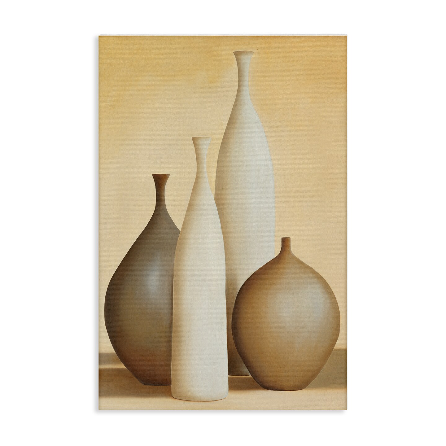 Stupell Industries Neutral Pottery Bottles Canvas Wall Art Design by Arlene Stevens