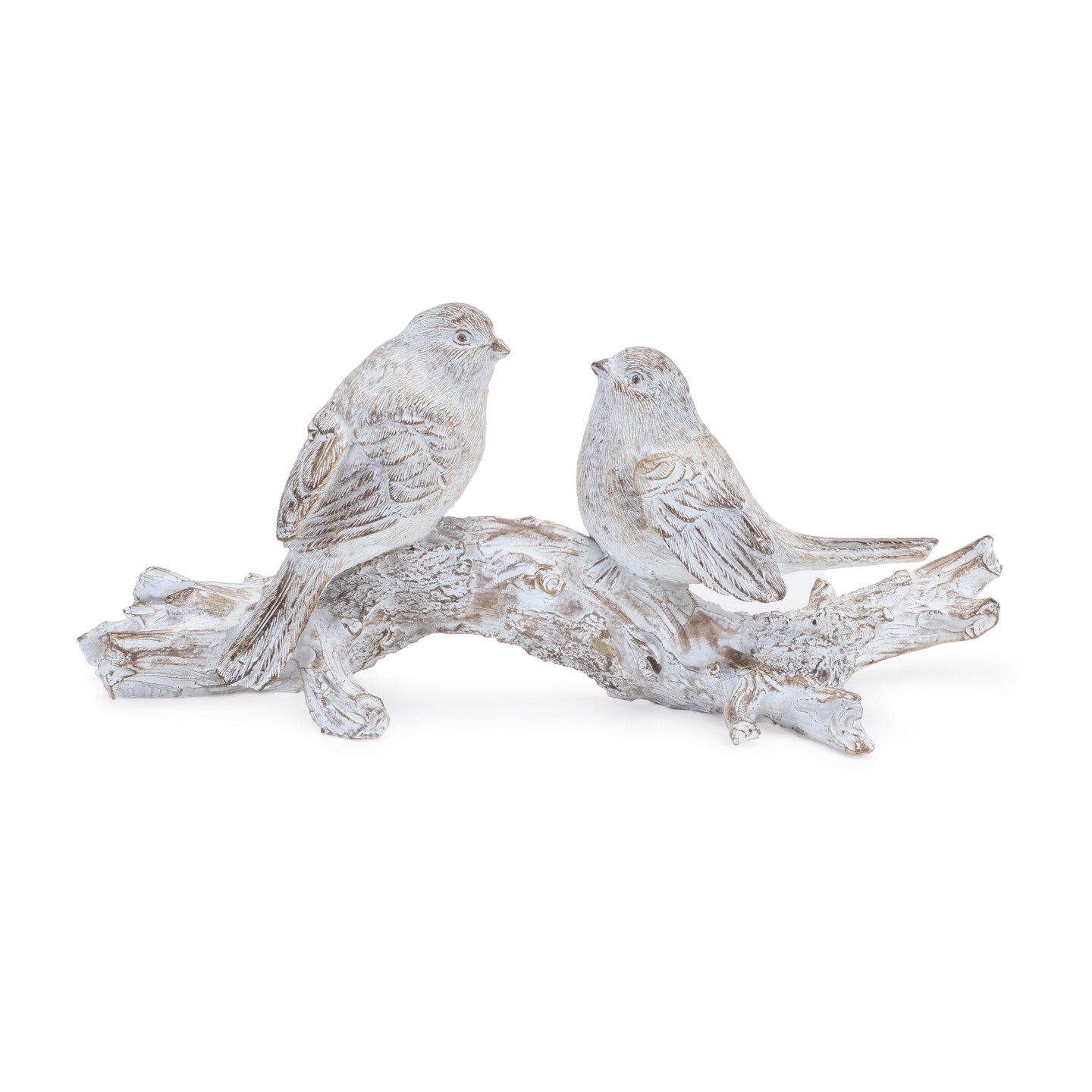 Melrose Birds on Branch Decoration - 9.5&#x22; - White and Brown