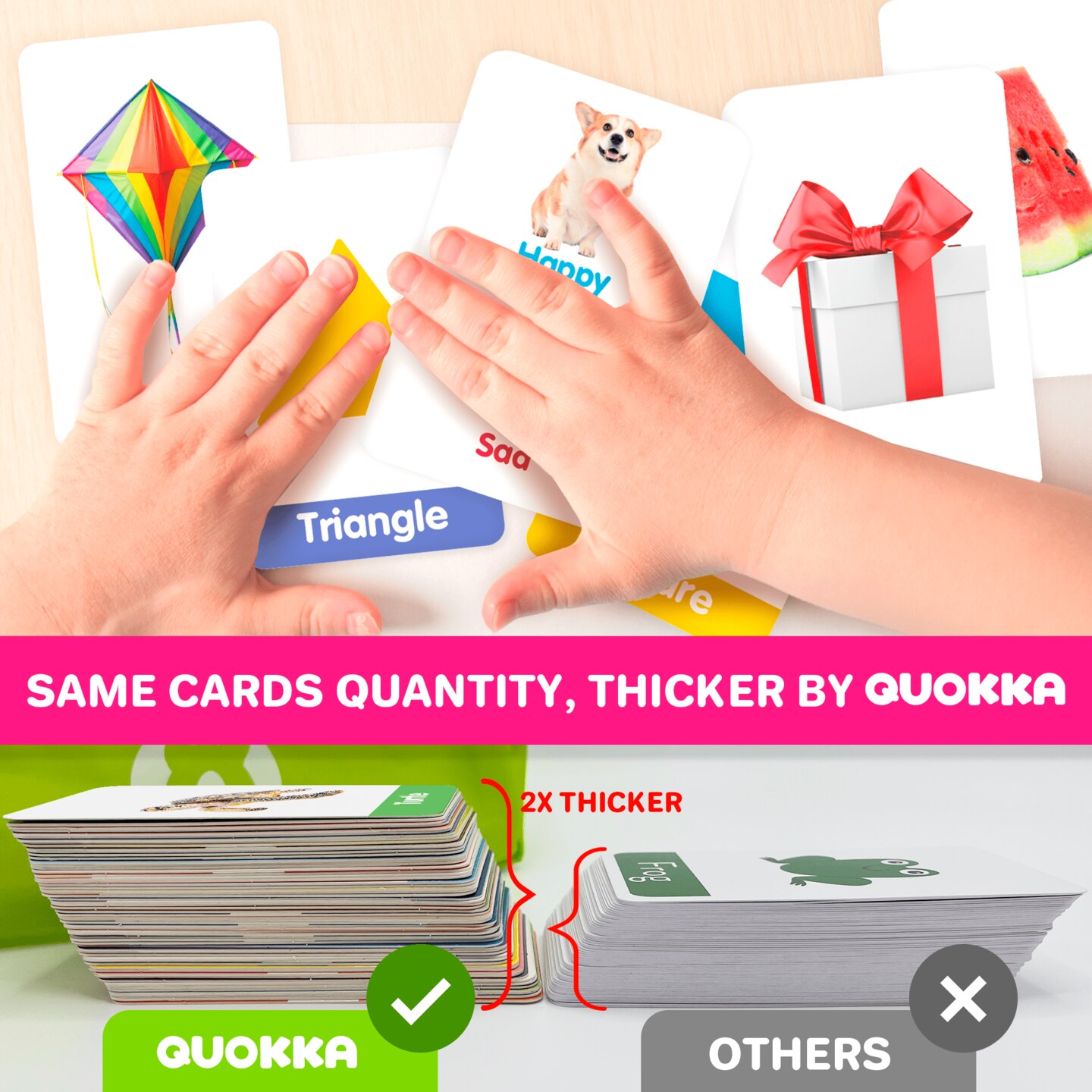 60 Realistic Learning Flash Cards for Kids | ABC, Numbers & Animals