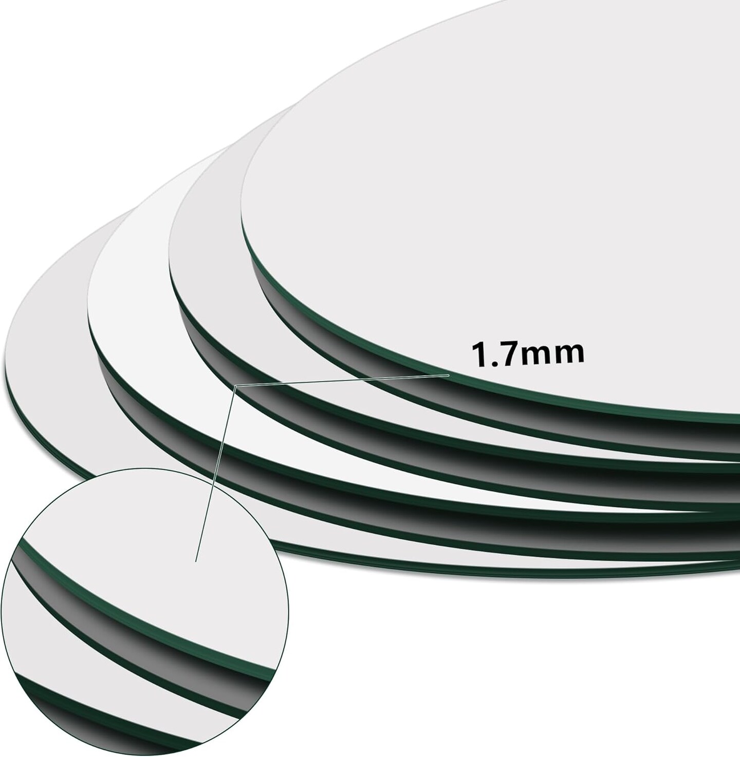 Set of 12 Round Mirror Candle Plate Set,12 Inch Round Mirror Trays for Table Centerpiece Wedding Decorations