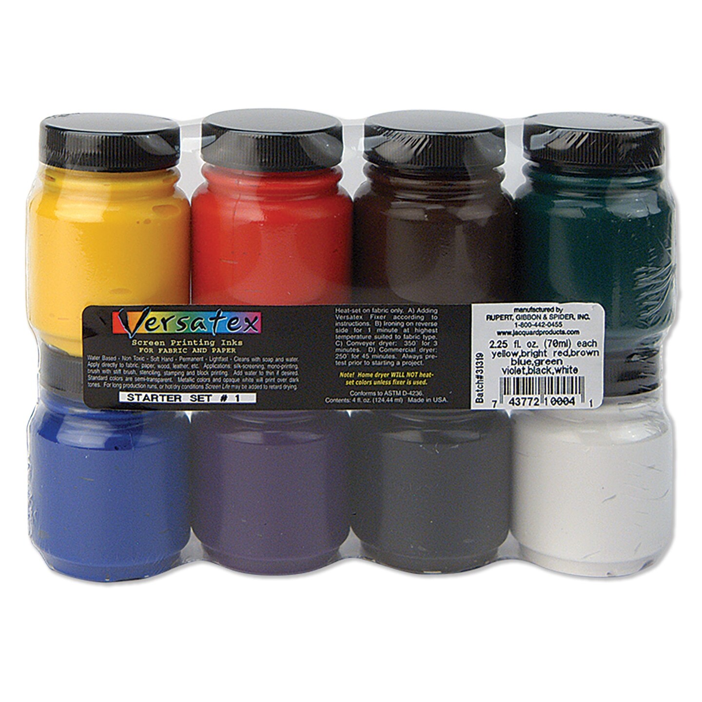 Jacquard Versatex Screen Ink Set 1