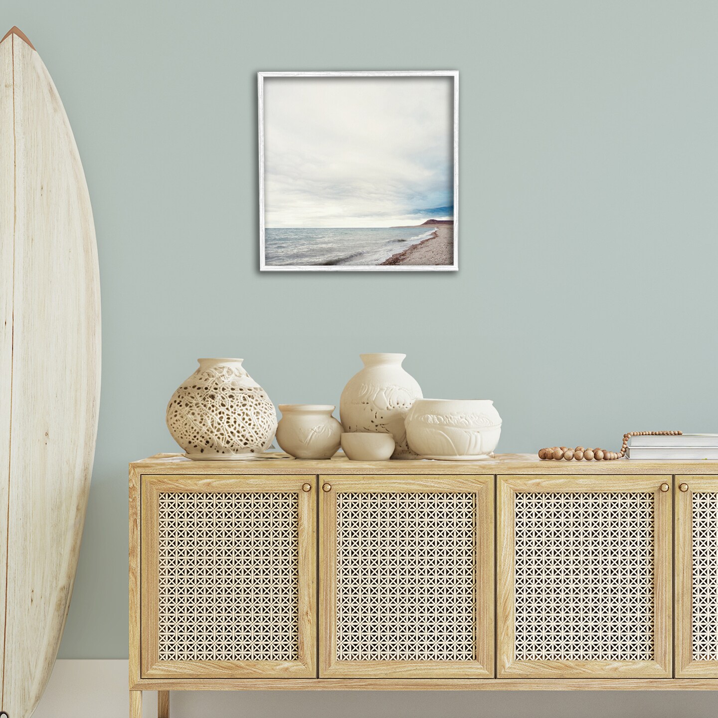 Stupell Industries Ocean At Sunrise Framed Giclee Wall Art Design by Anna Coppel