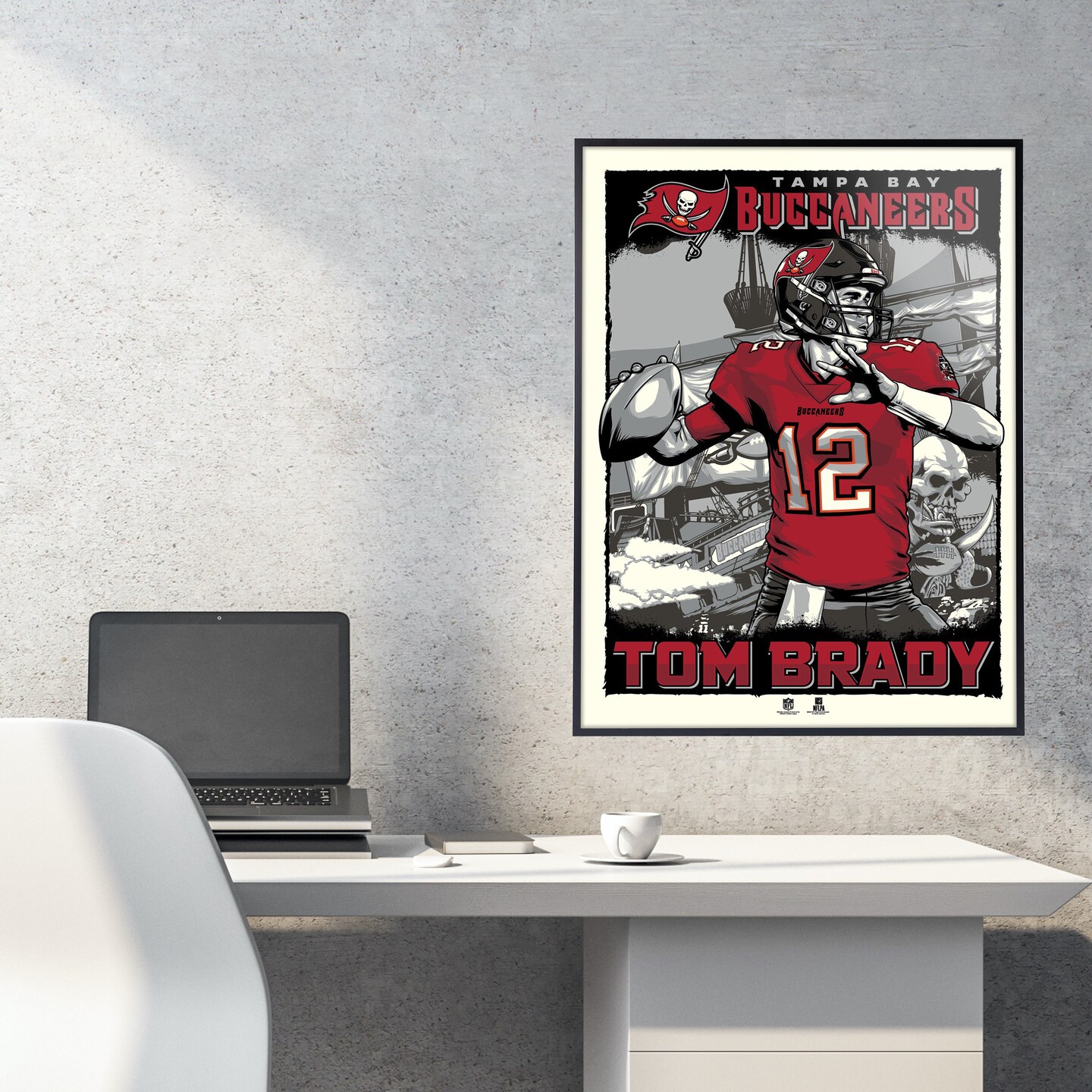 Phenom Gallery Tampa Bay Buccaneers Tom Brady 18&#x22; x 24&#x22; Deluxe Framed Serigraph