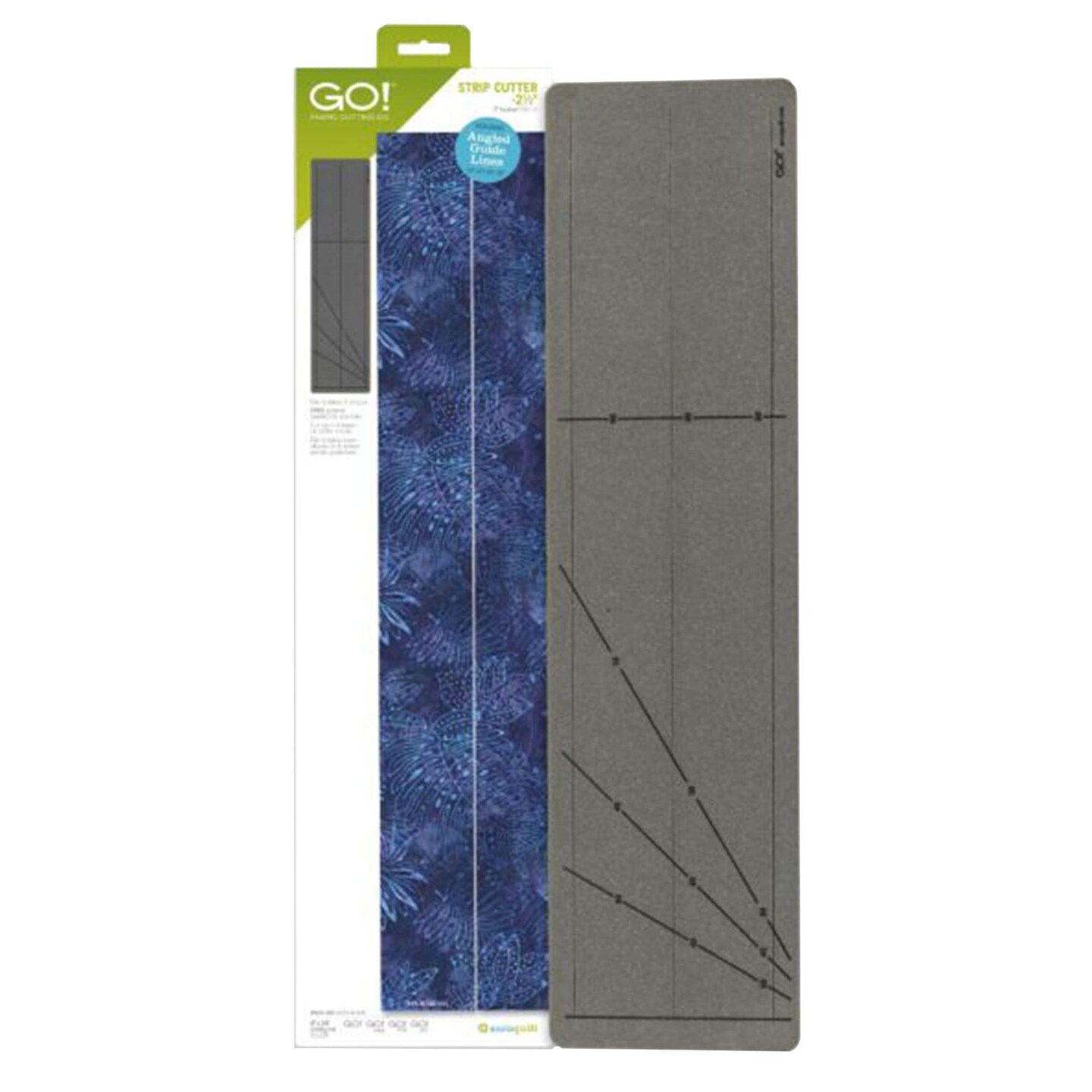 AccuQuilt GO! Strip Cutter 2 1/2" (2" Finished) Quilt Die – Fabric Strip Cutting Die with Angled Guides