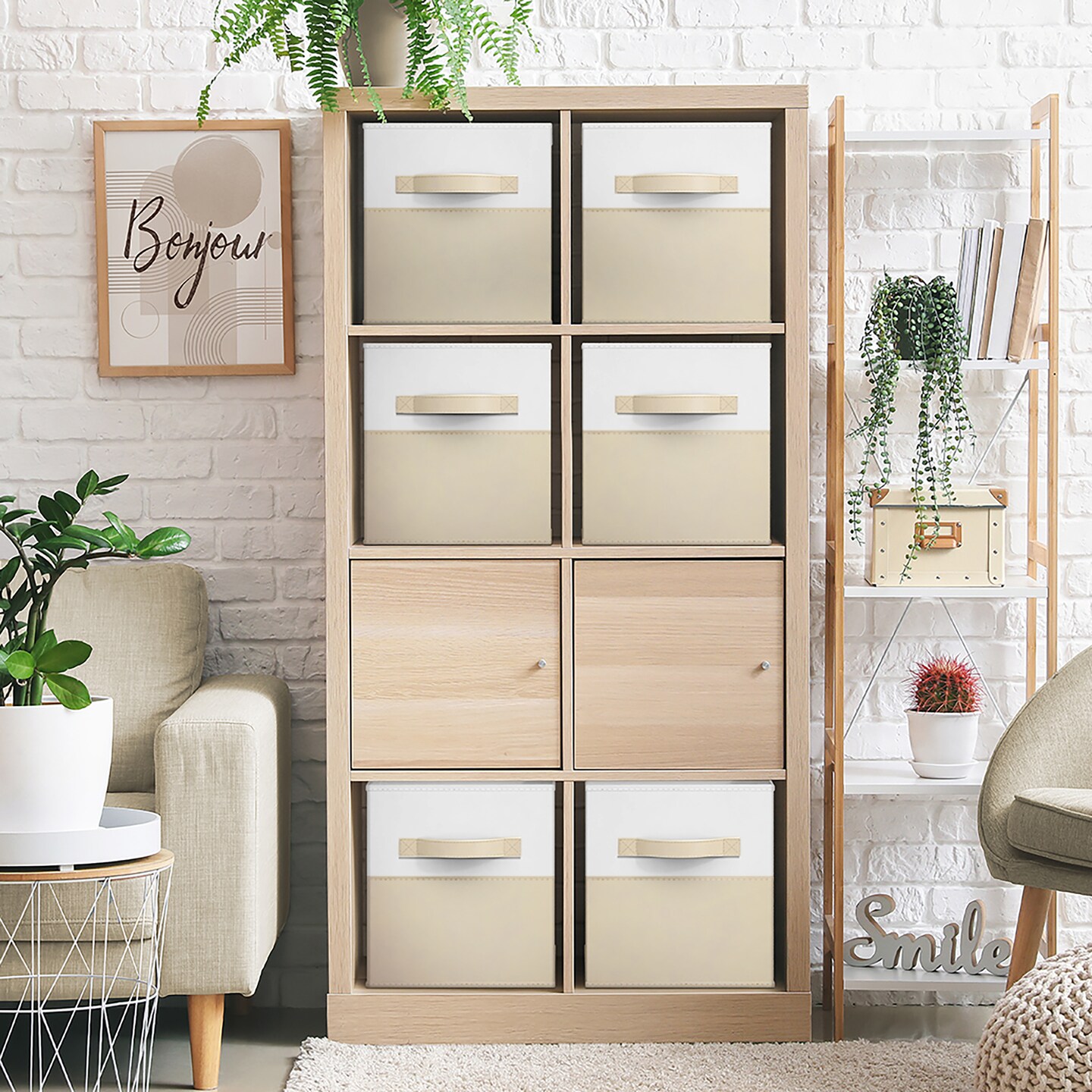 Sorbus Foldable Storage Bins &#x2013; 6-Pack Fabric Storage Cubes, 11-Inch Cube Organizer Bins for Closet, Shelves, and Cubby Storage &#x2013; Collapsible Cloth Storage Baskets for Home Organization