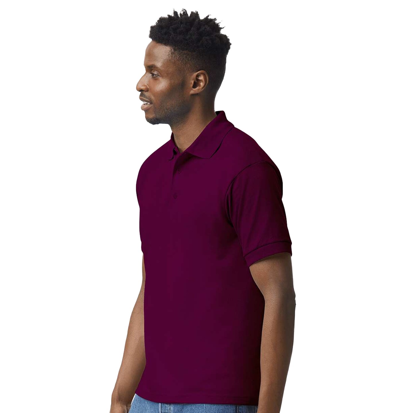Gildan Jersey Short Sleeve Polo T-Shirt for Men Mix Colour Adult Dryblend Tee