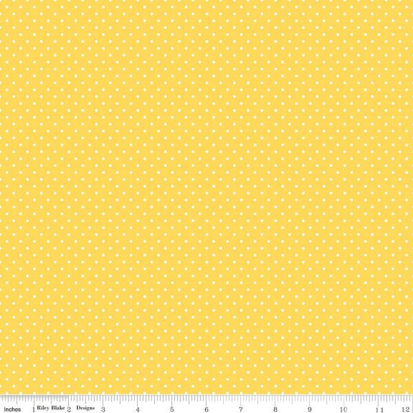 Swiss Dot in Yellow (c670-50 yellow) | Swiss Dot | Riley Blake Designs | Riley Blake