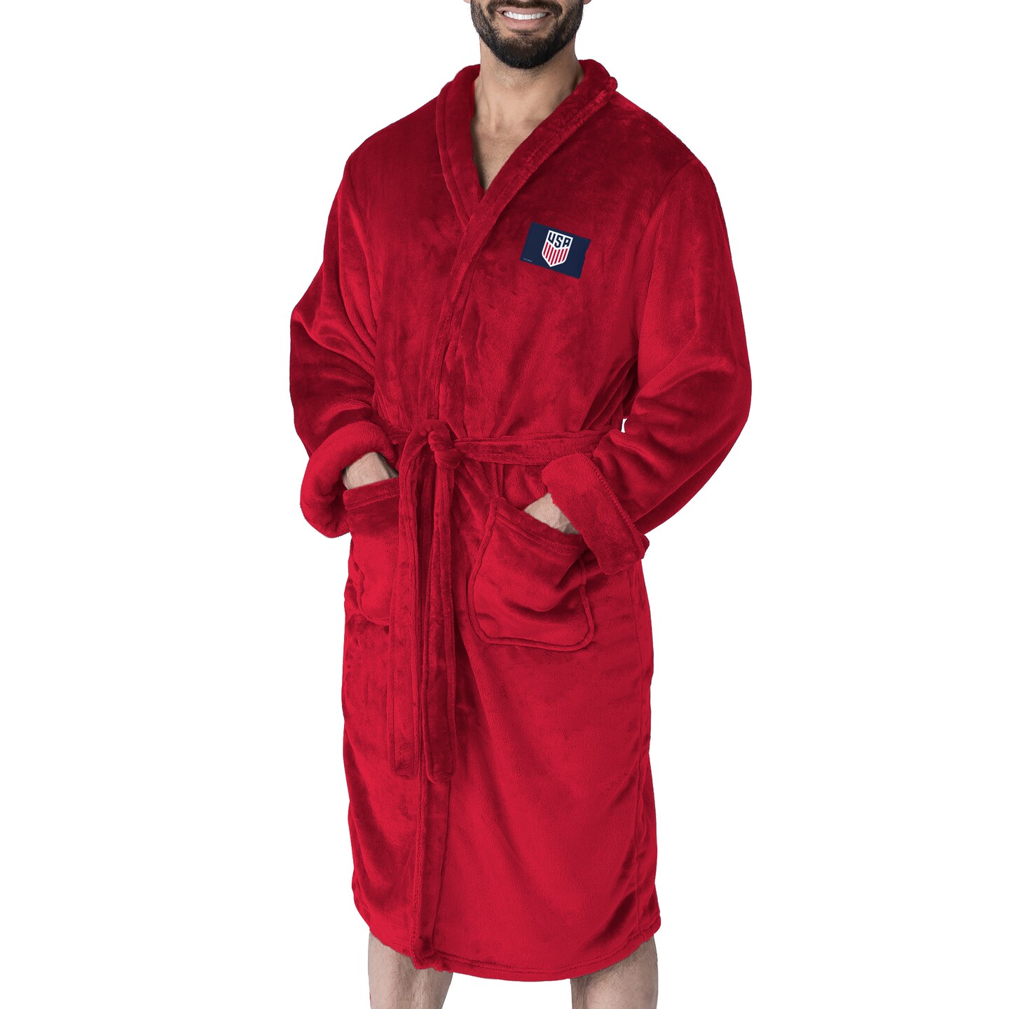 Soccer Robe US Soccer Snipe Silk Touch Robe, Size: L/XL, Color: Red | Michaels