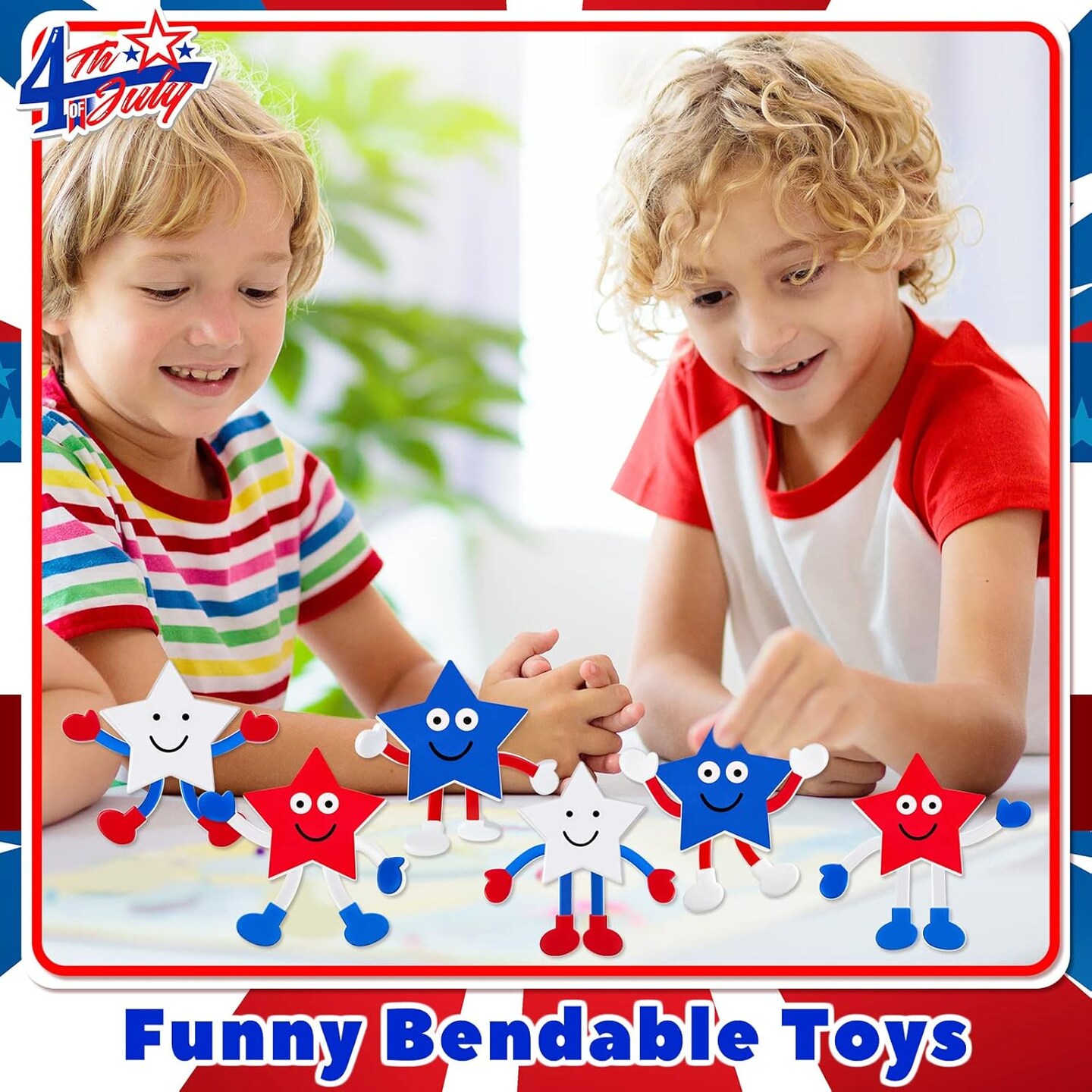 Patriotic Bendable Toys Posable 4th of July Parade Independence Day Party