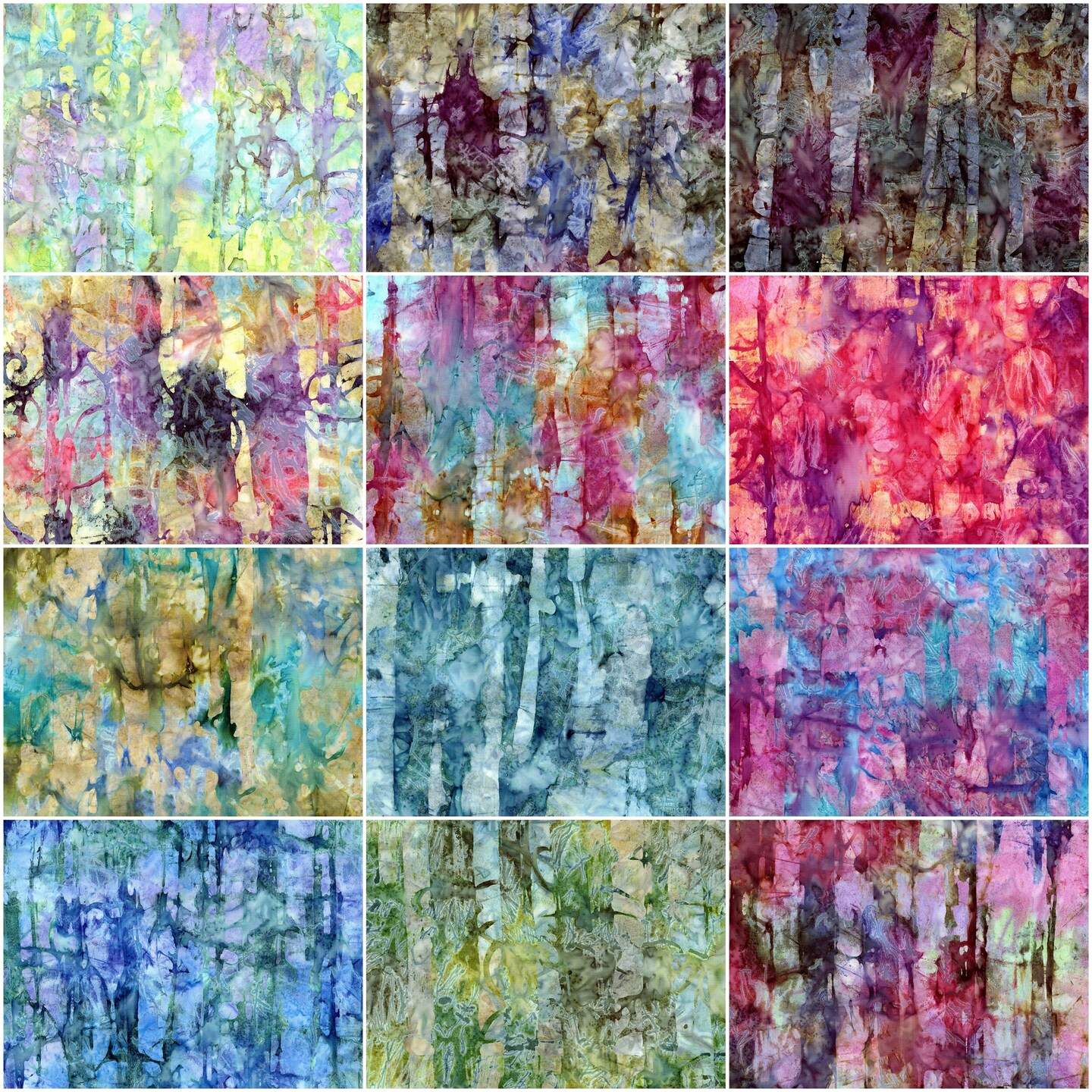 Expressions Batiks Express Yourself! Fat Quarter Bundle in Abstract by Riley Blake Designs for Riley Blake (FQ-23076-12)