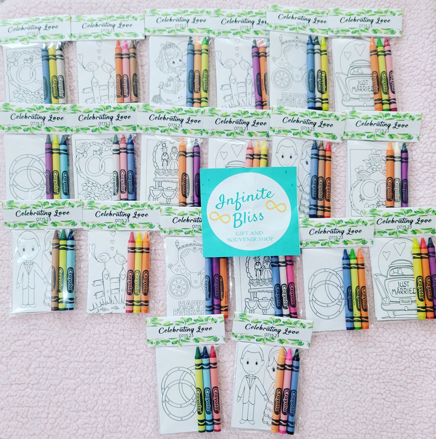Wedding Coloring Packs | Wedding Coloring Pages | Wedding Party Favor | Just Married | Marriage | Crayola Crayons product 3