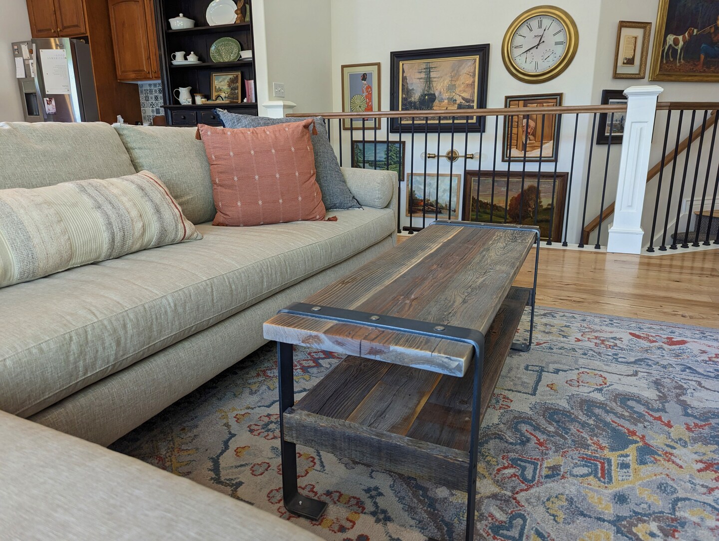 Picture of Entryway Bench with Storage | MOAB Reclaimed Wood Ottoman Bench |Narrow ...