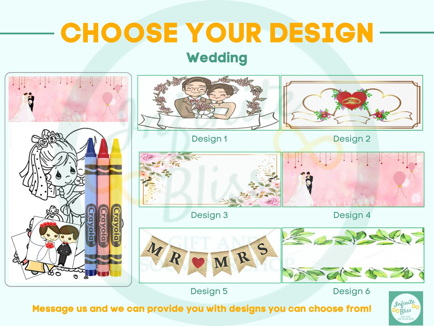 Wedding Coloring Packs | Wedding Coloring Pages | Wedding Party Favor | Just Married | Marriage | Crayola Crayons