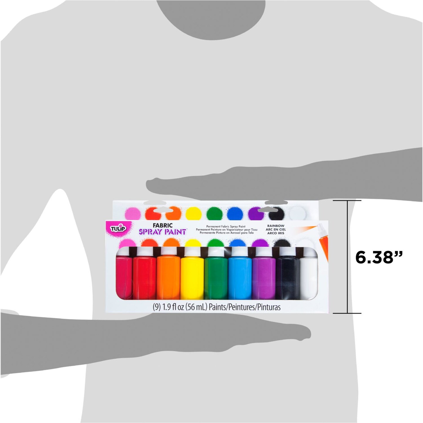 Tulip Fabric Spray Paint Rainbow 1.9 fl. oz. 9 Pack