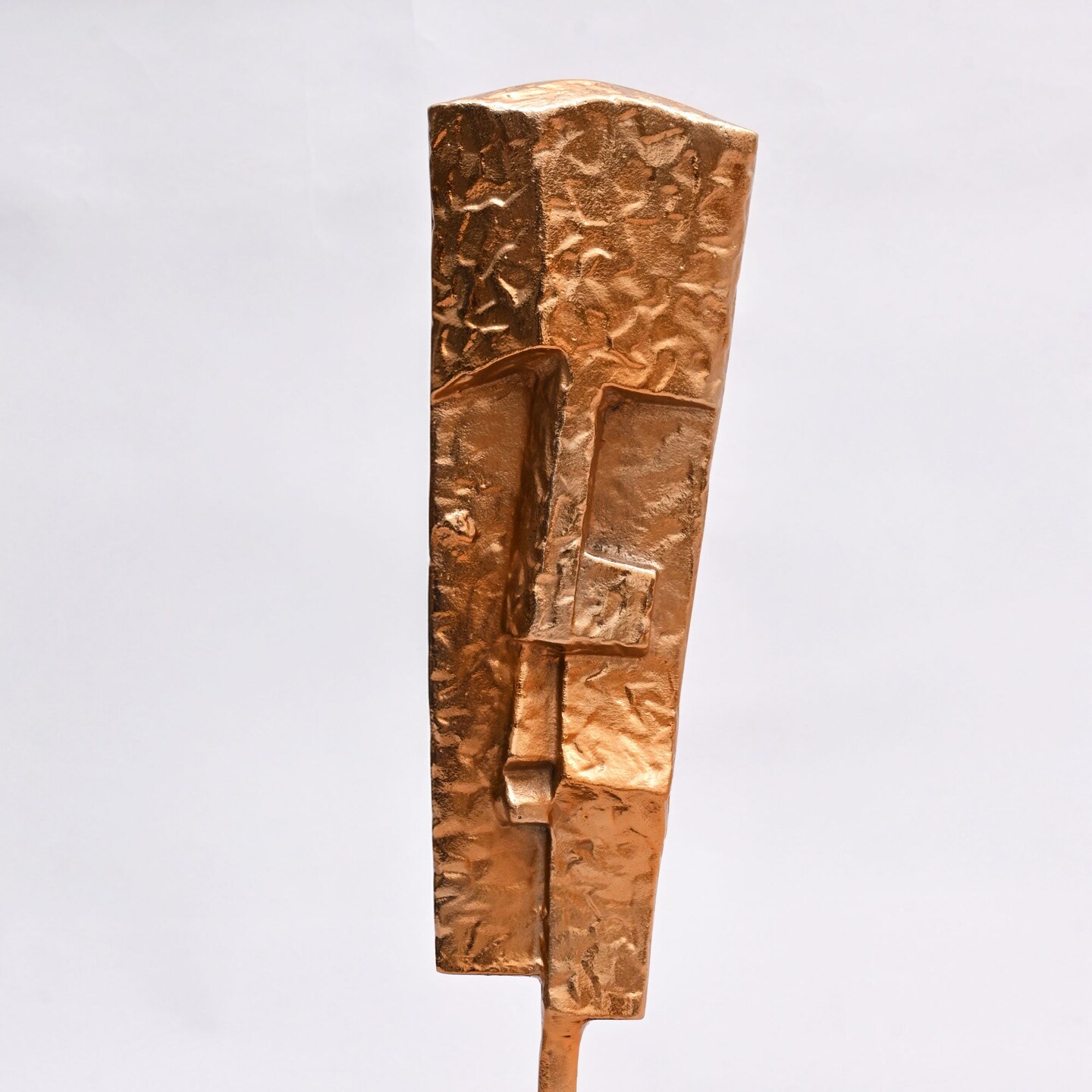 Set of 2 Modern Abstract Aluminum Sculptures with Black Base-22.5" & 21" H