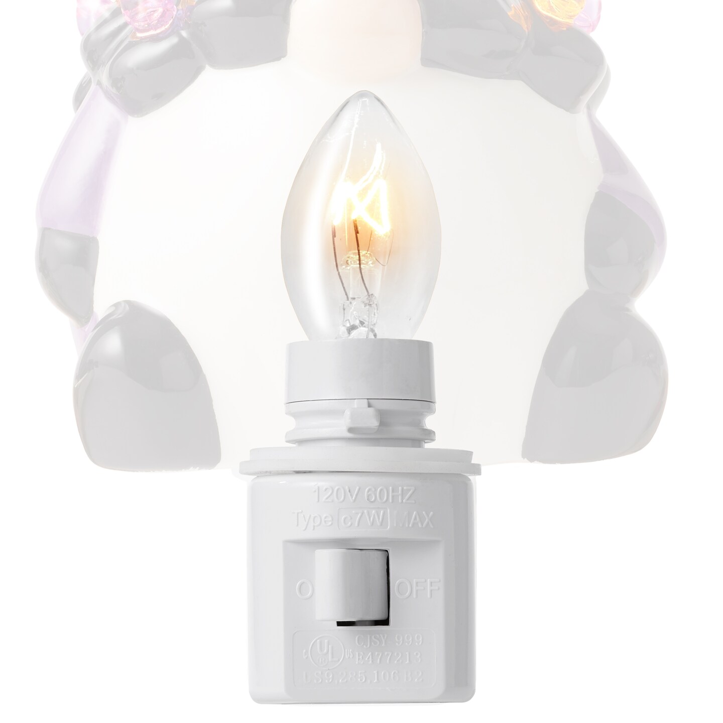 Casafield Ceramic Holiday Night Light - Vintage Decorative Night Light with Bulbs and Star Topper