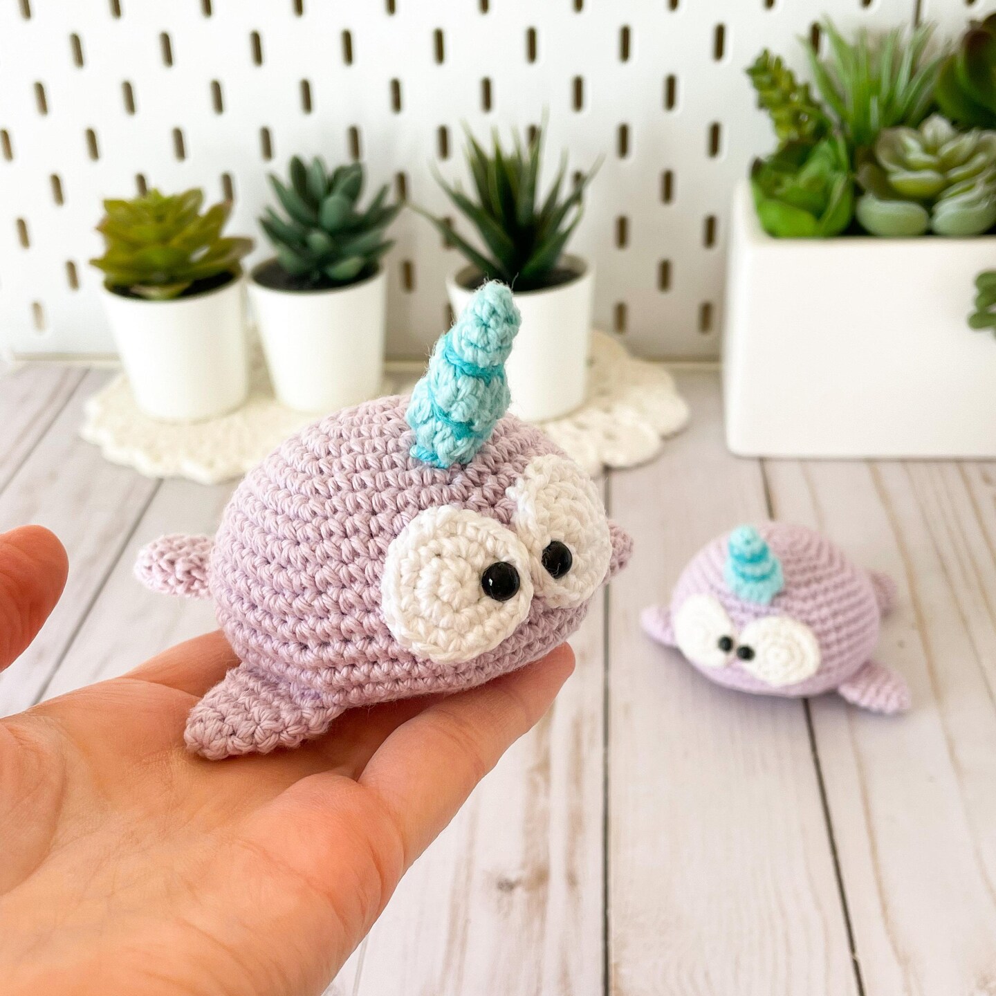 Crochet Kit Narwhal Amigurumi DIY Kit, Beginner Friendly Craft Kit